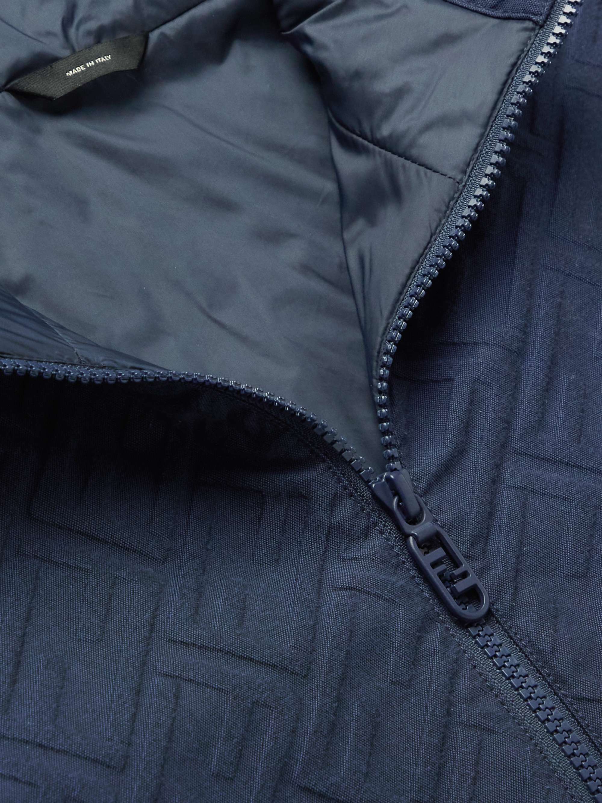 FENDI + K-Way Baguette Monogrammed Cotton-Blend Hooded Bomber Jacket