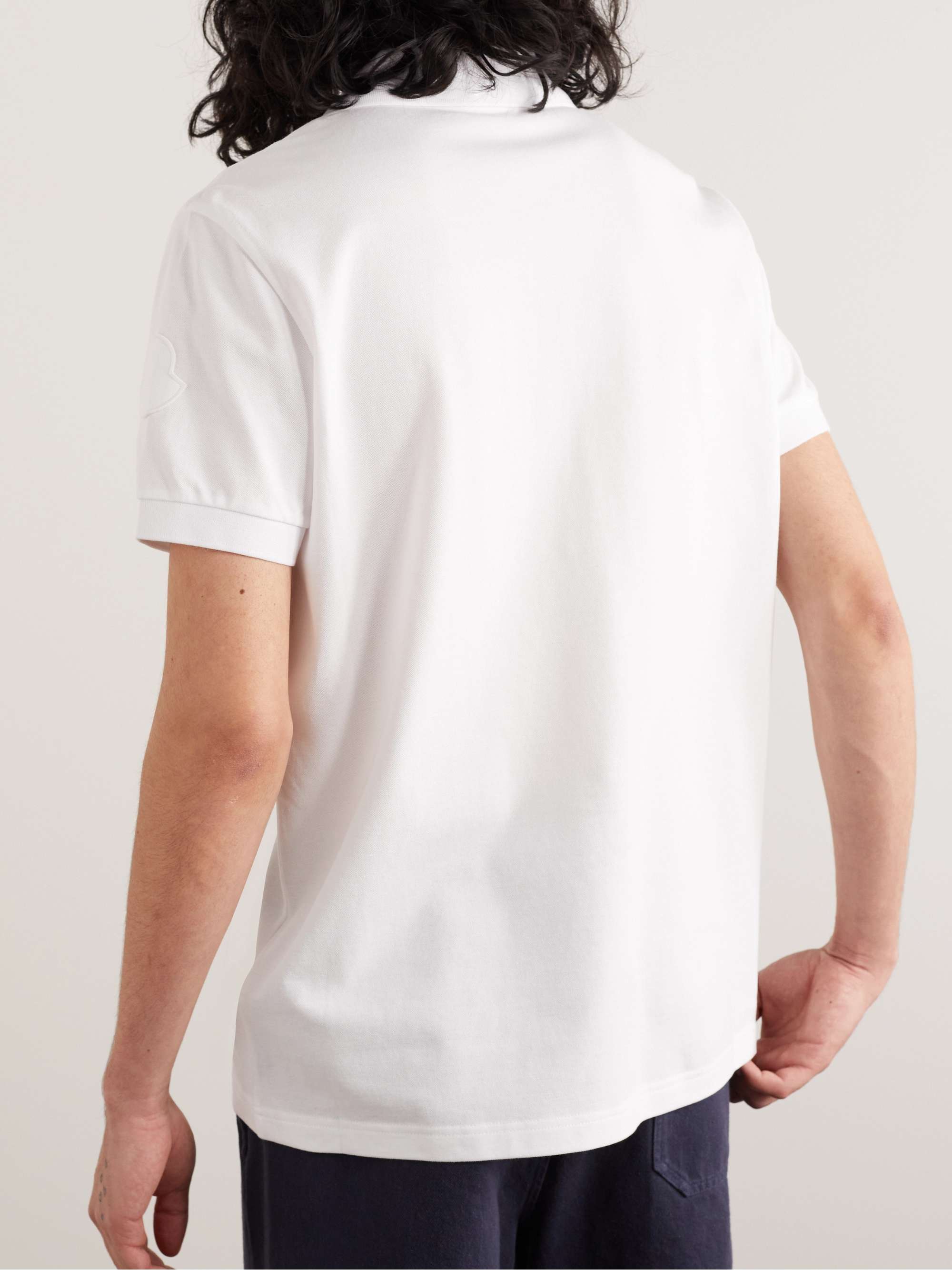 MONCLER Logo-Embroidered Cotton-Piqué Polo Shirt