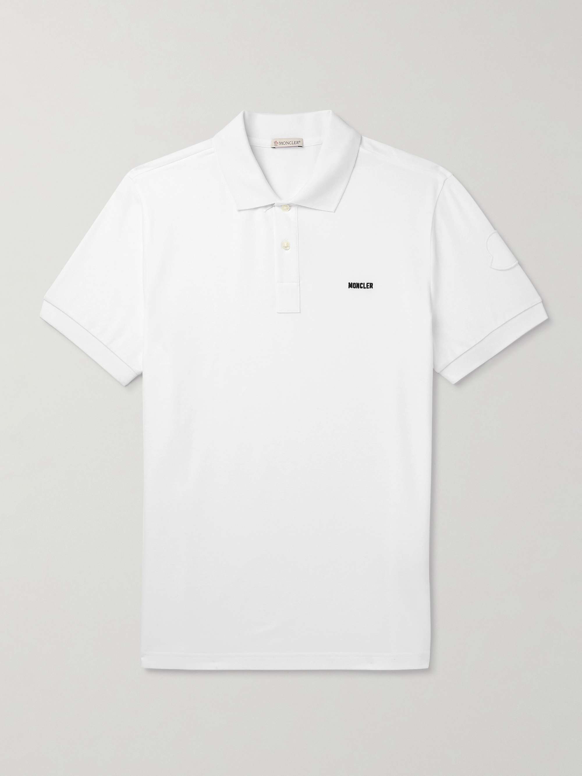 MONCLER Logo-Embroidered Cotton-Piqué Polo Shirt