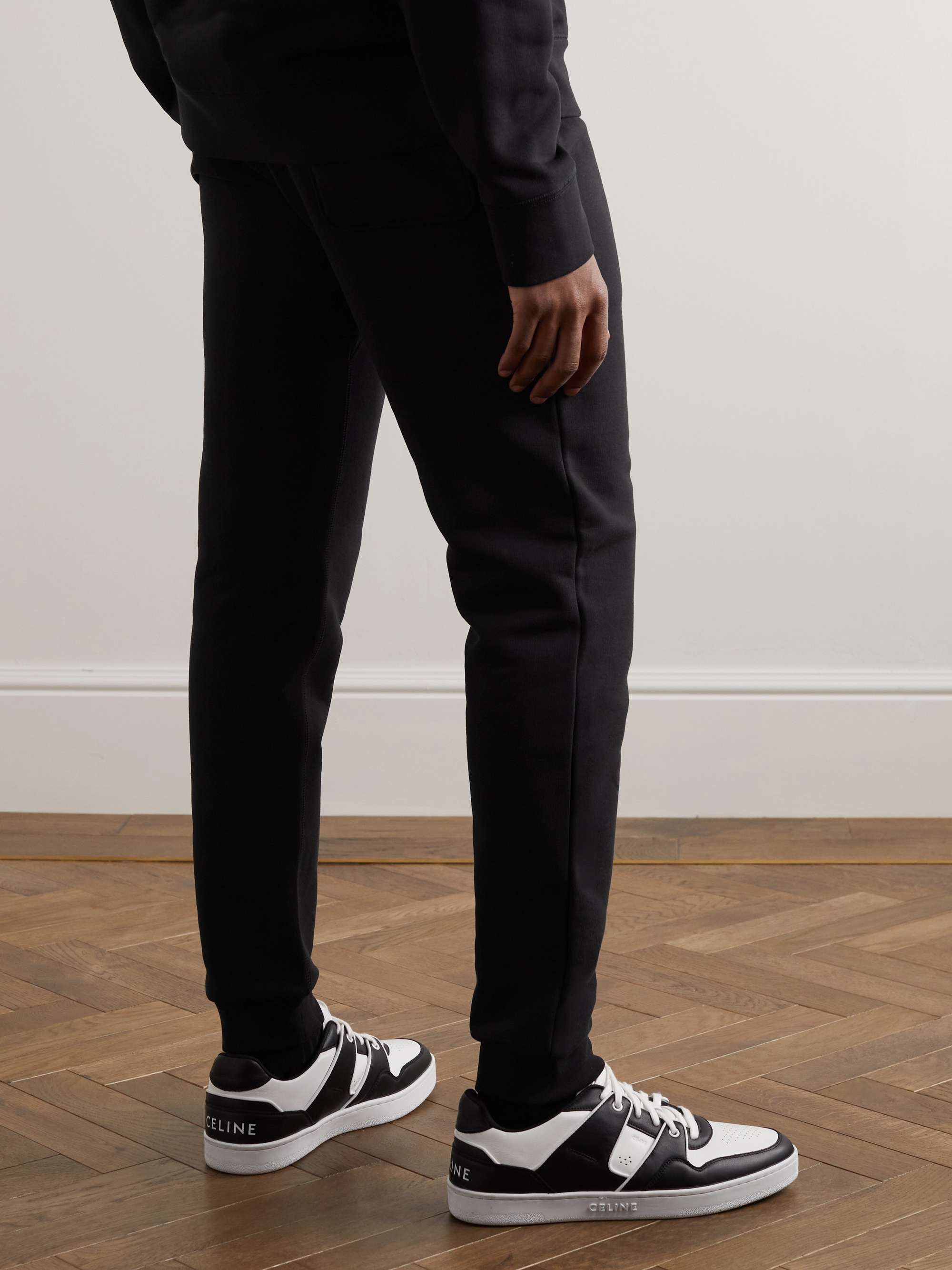 MONCLER Tapered Logo-Appliquéd Cotton-Jersey Sweatpants