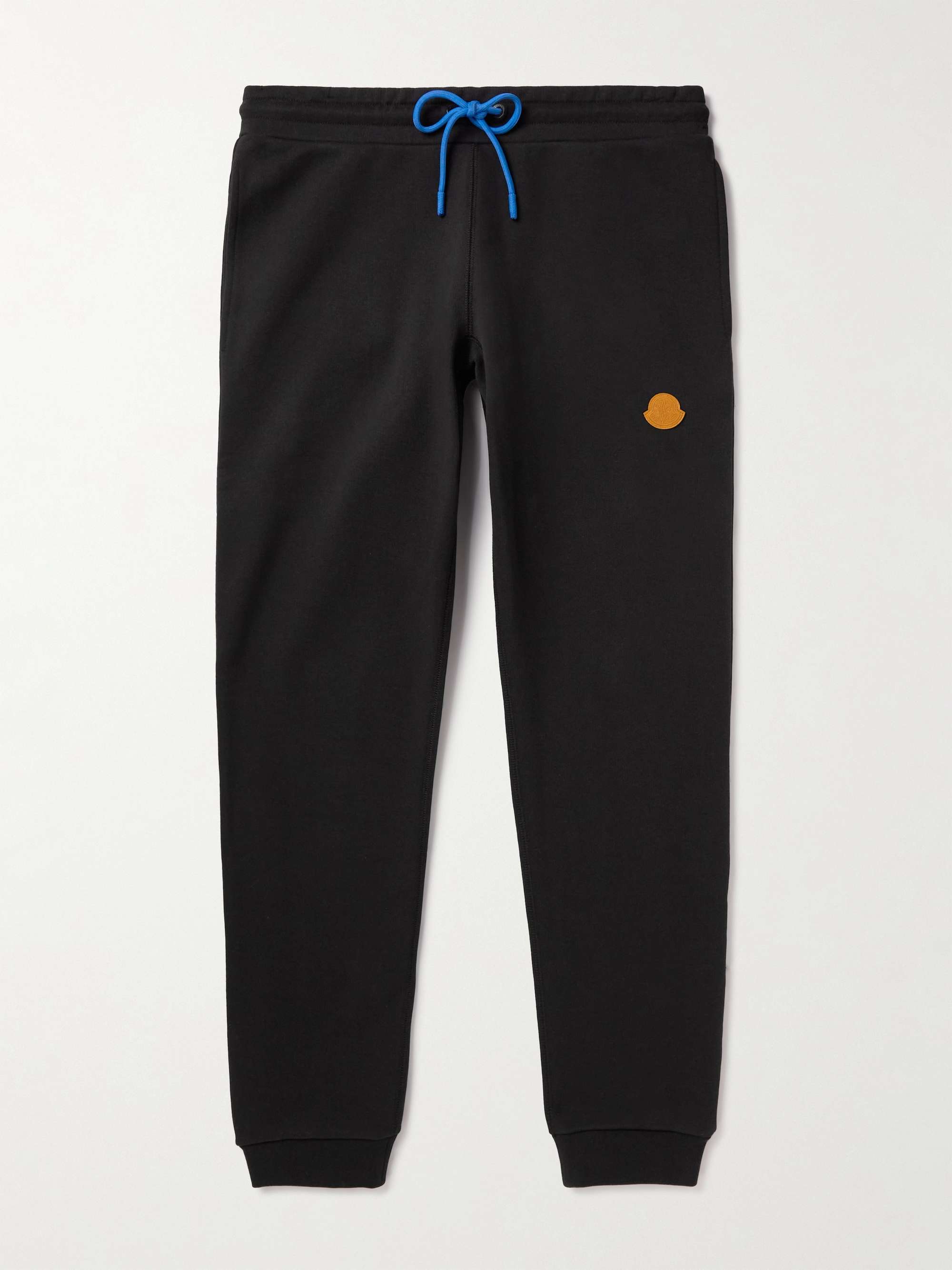 MONCLER Tapered Logo-Appliquéd Cotton-Jersey Sweatpants