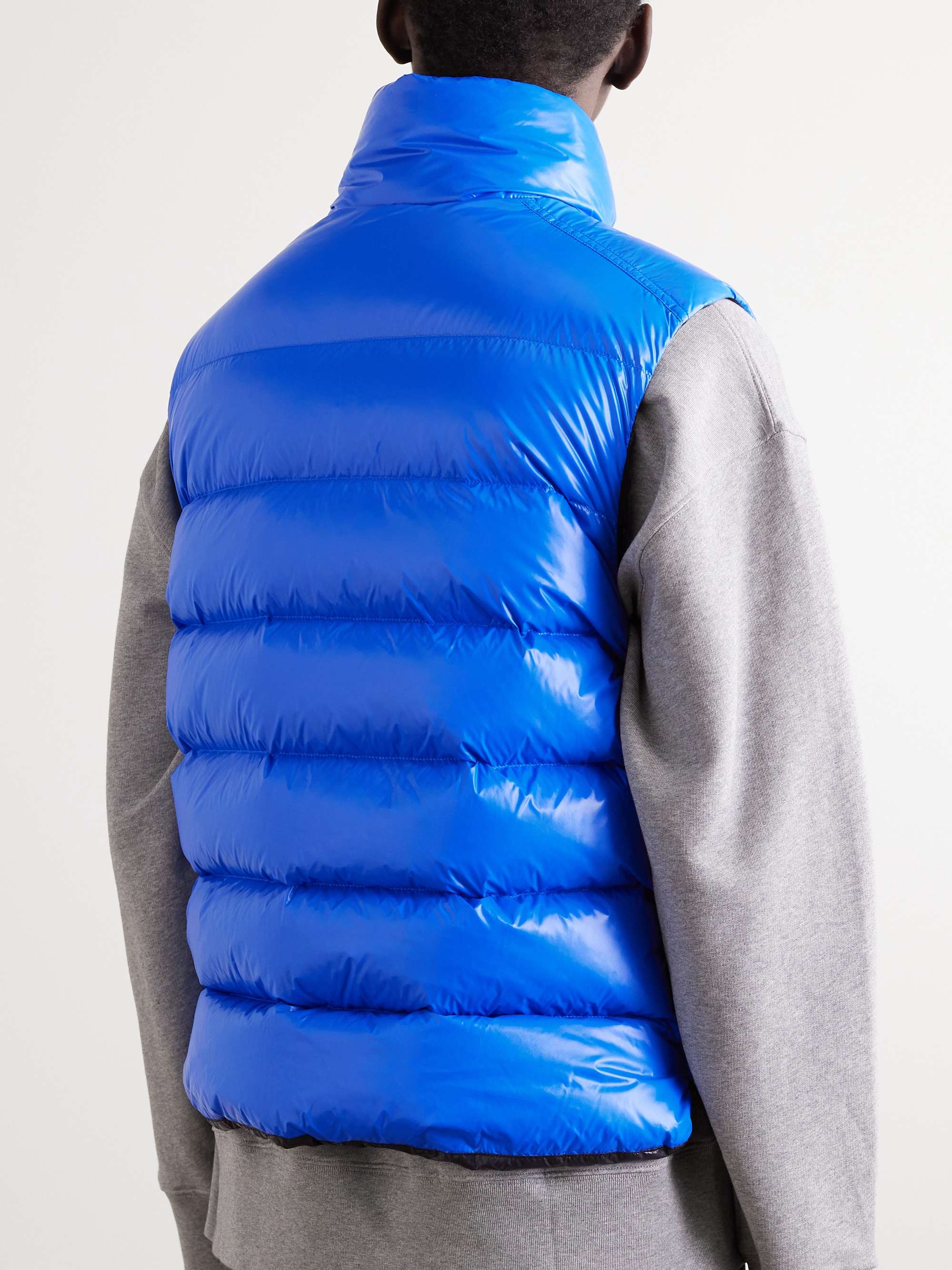 MONCLER Parke Logo-Appliquéd Quilted Shell Down Gilet