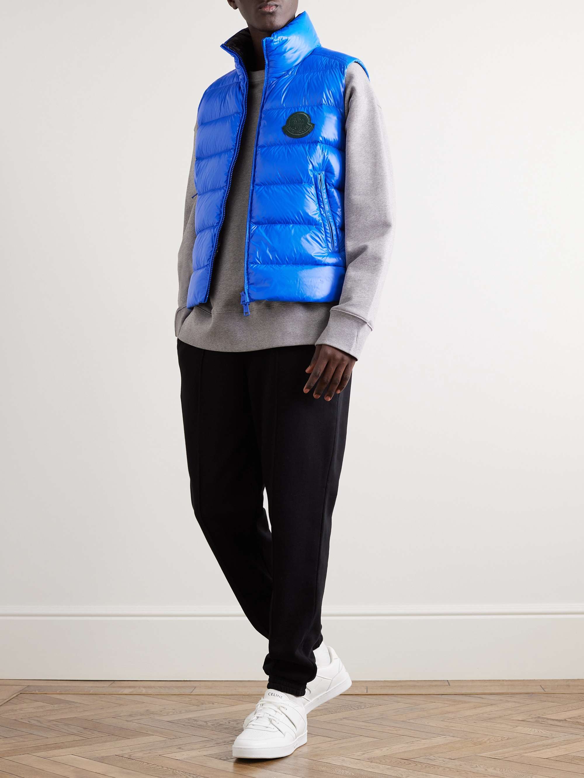 MONCLER Parke Logo-Appliquéd Quilted Shell Down Gilet