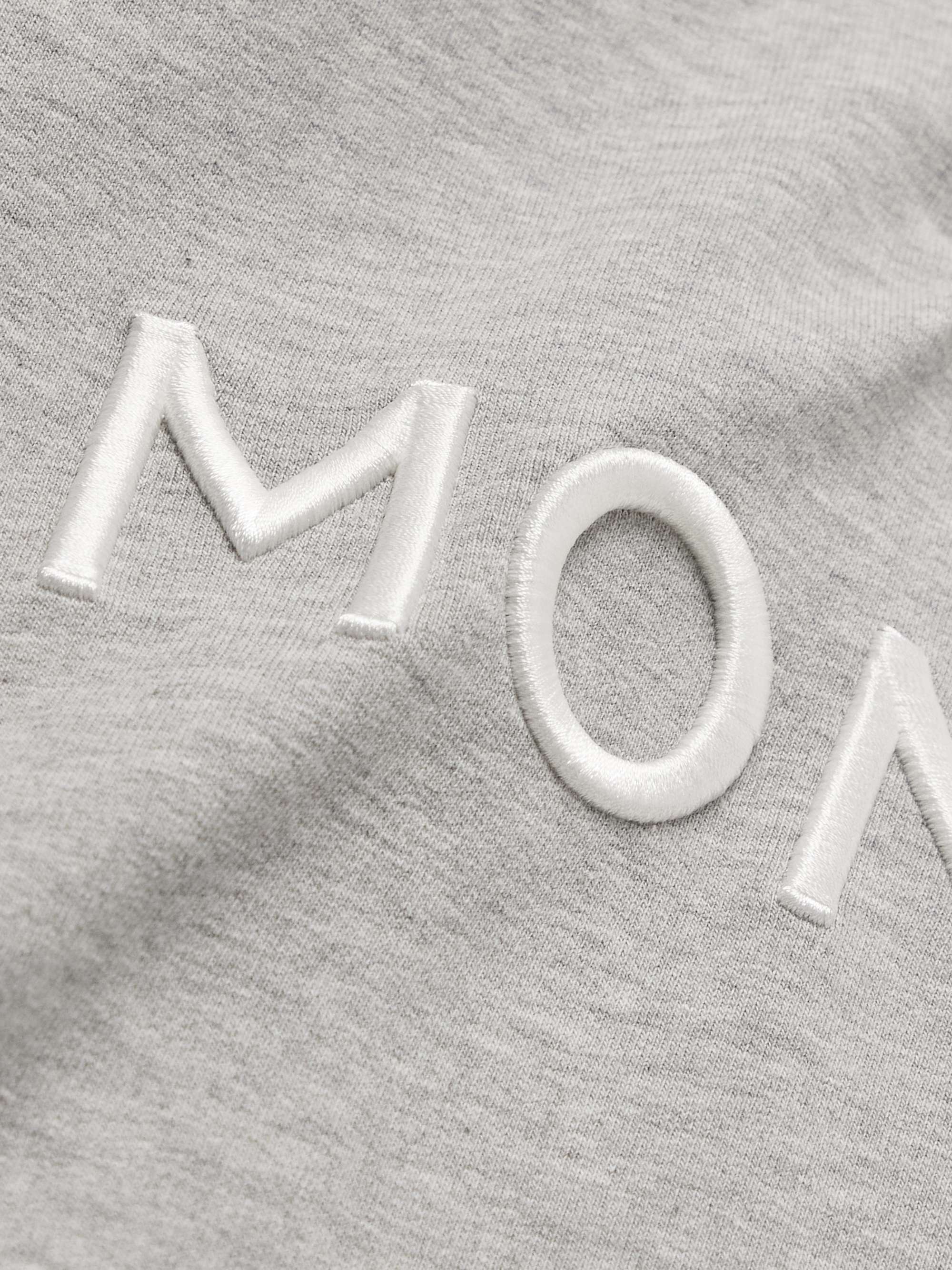 MONCLER Logo-Embroidered Cotton-Jersey Hoodie
