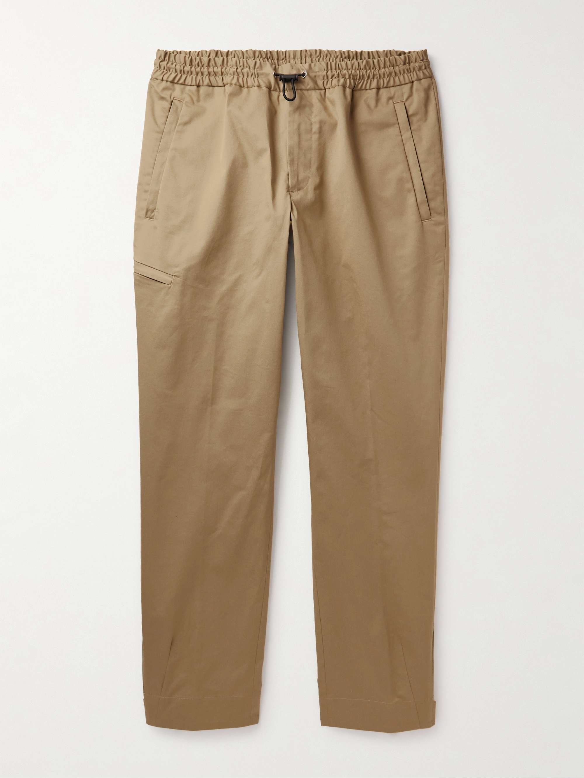 MONCLER Tapered Cotton-Blend Gabardine Trousers