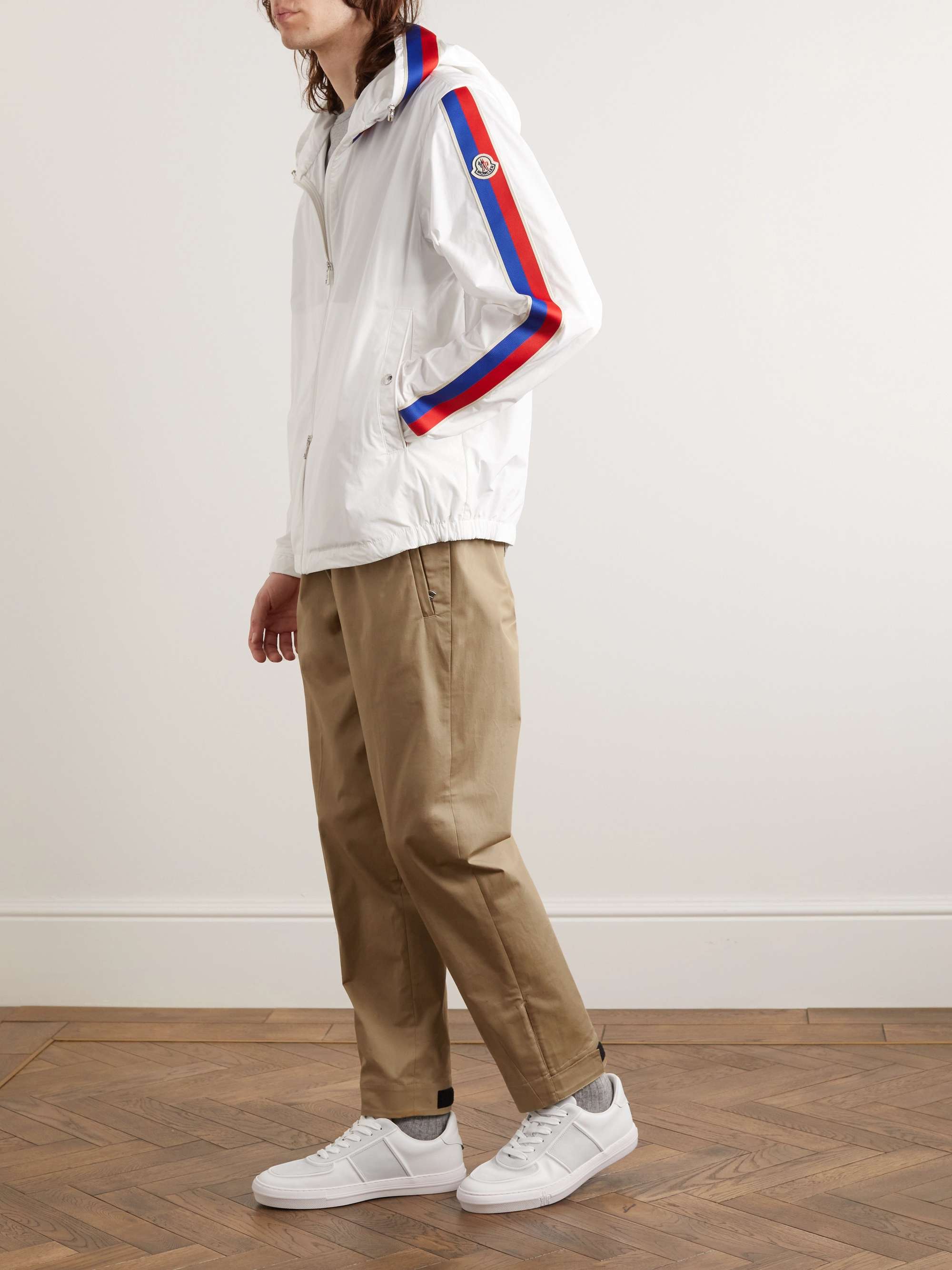 MONCLER Tapered Cotton-Blend Gabardine Trousers