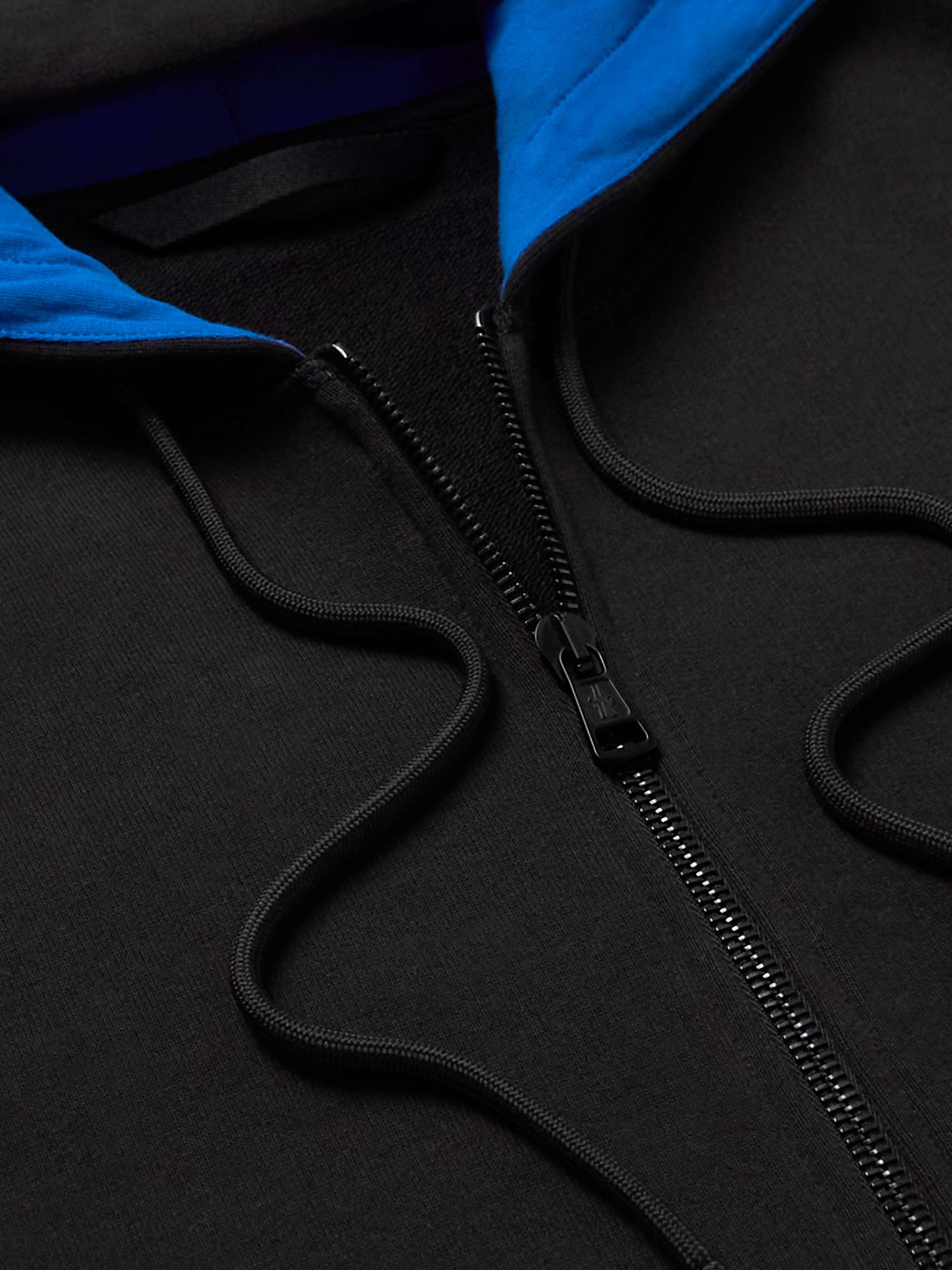 MONCLER Logo-Appliquéd Cotton-Jersey Zip-Up Hoodie