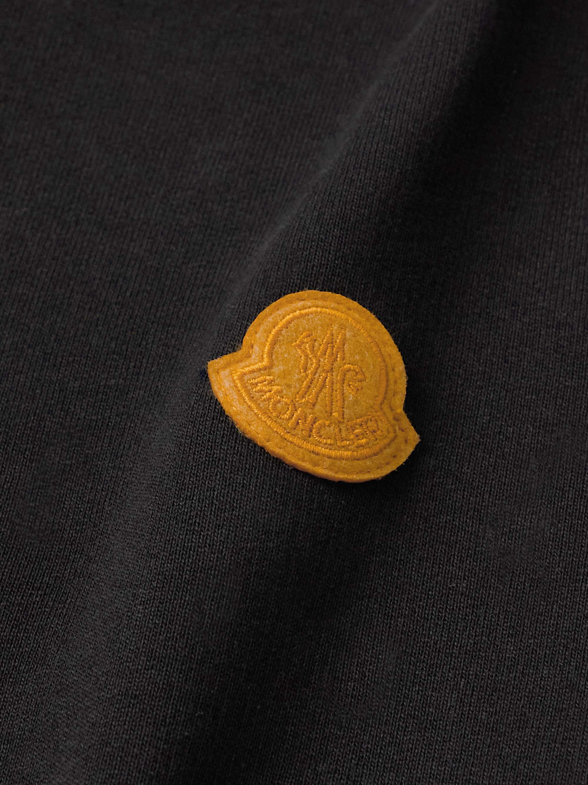 MONCLER Logo-Appliquéd Cotton-Jersey Zip-Up Hoodie