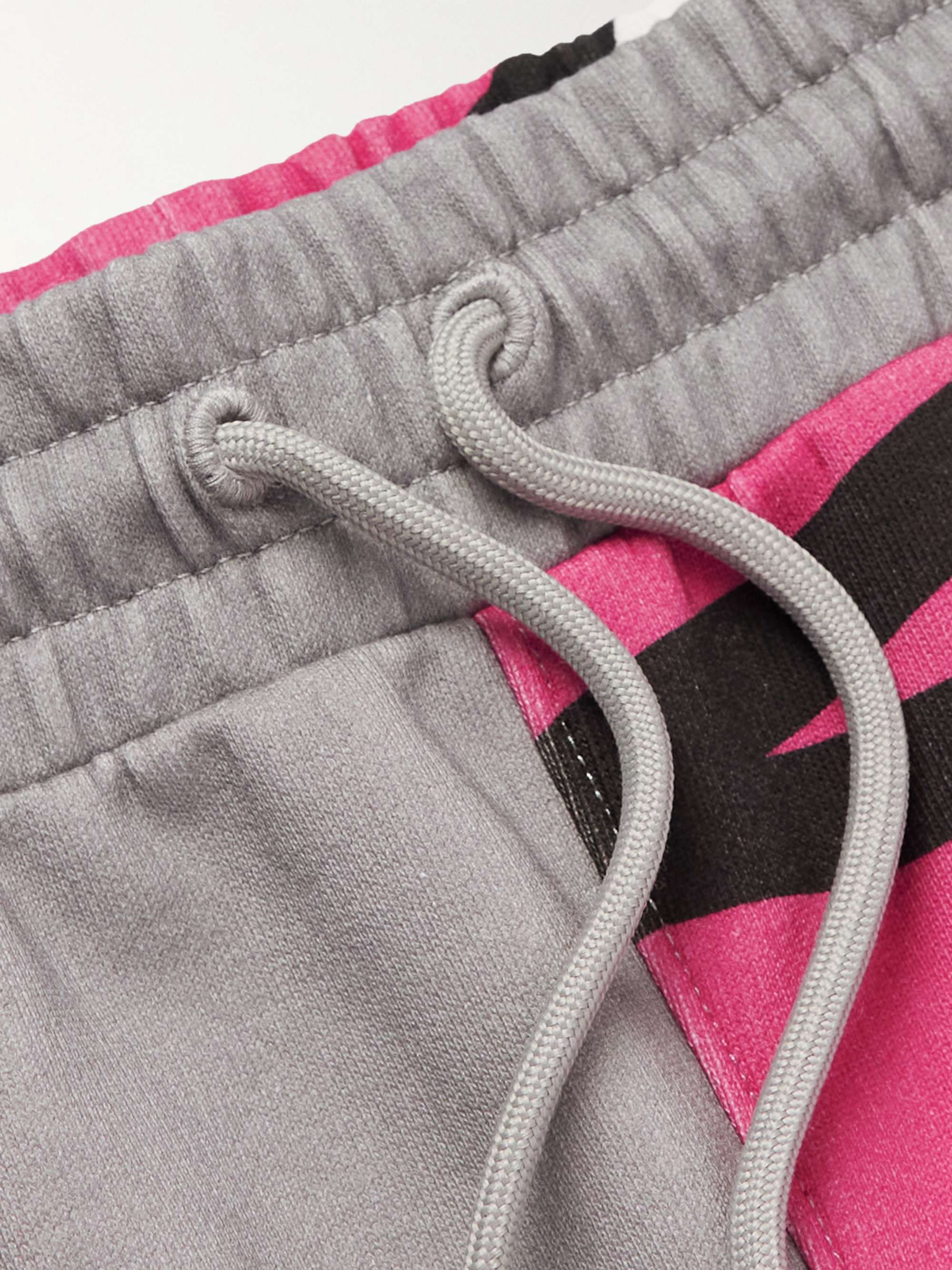 MONCLER Straight-Leg Logo-Print Cotton-Jersey Drawstring Shorts