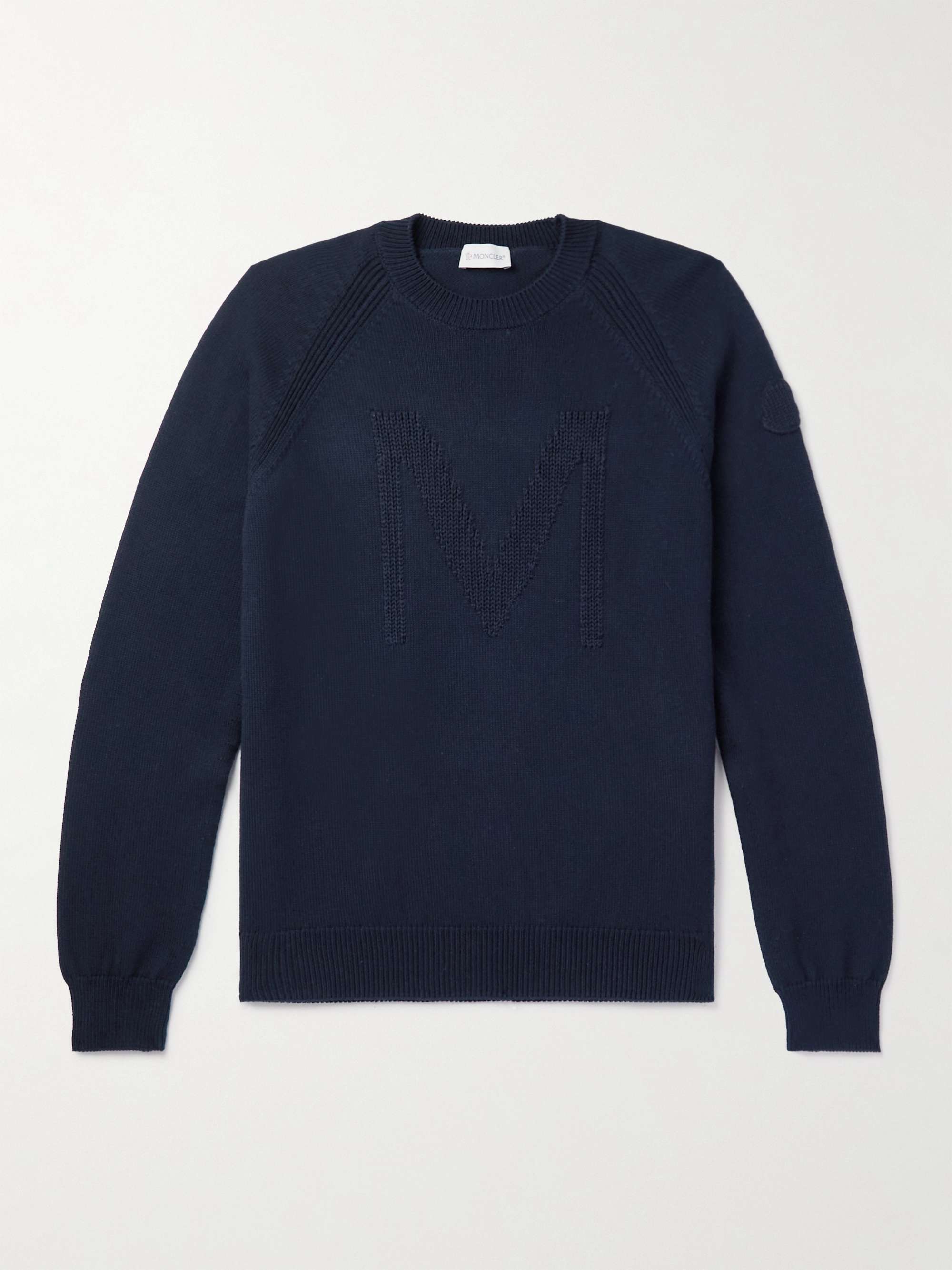 MONCLER Logo-Jacquard Cotton Sweater