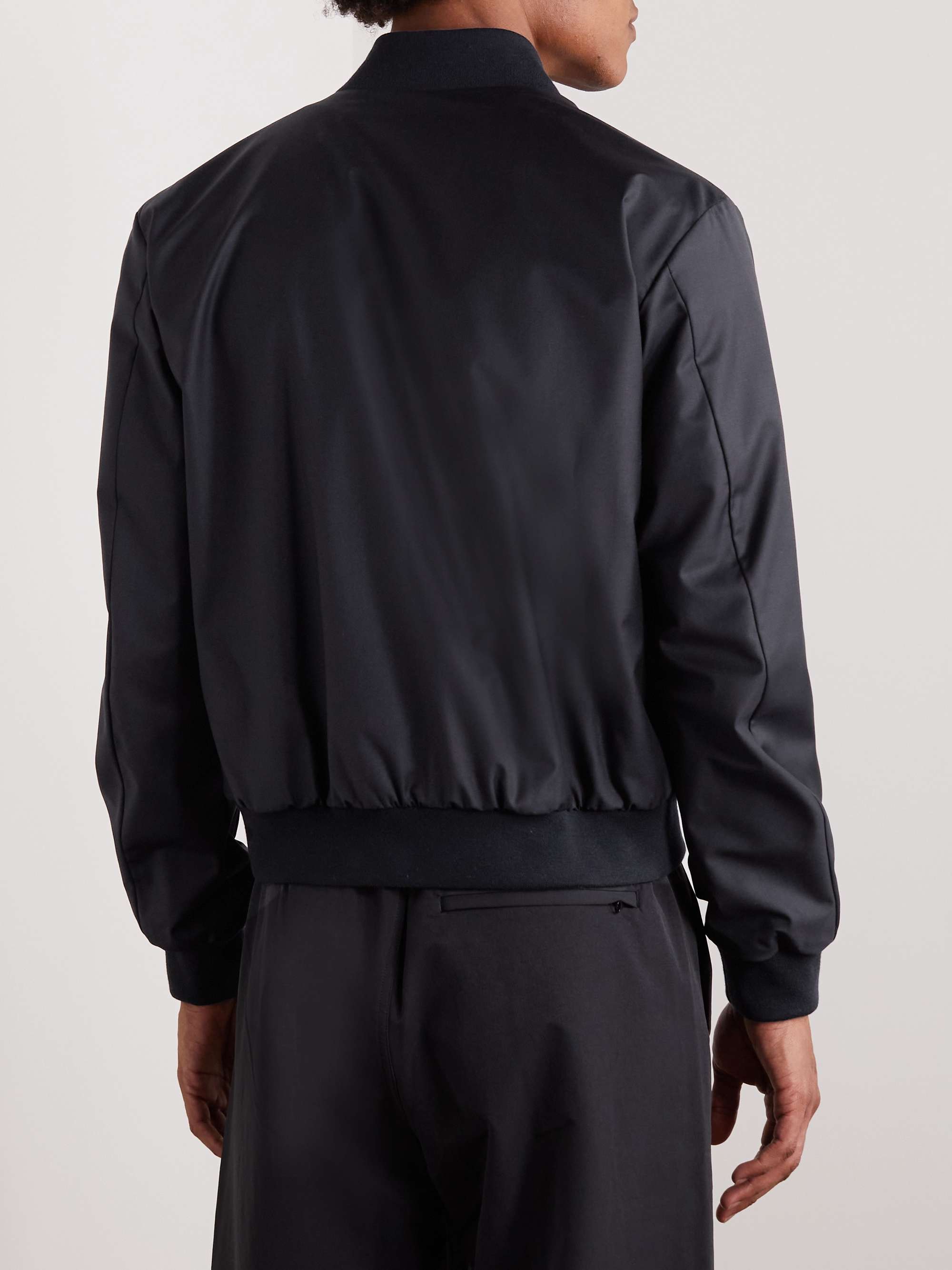 MONCLER Barn Reversible Virgin Wool-Flannel and Shell Bomber Jacket