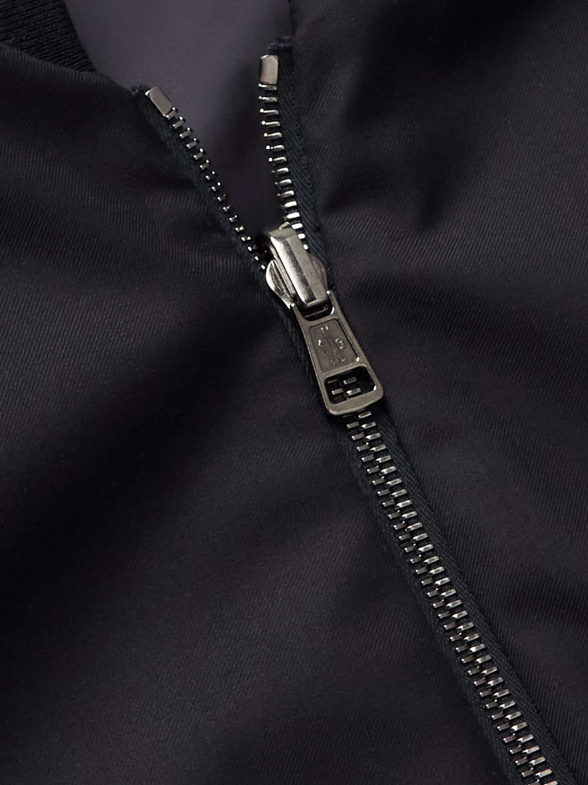 MONCLER Barn Reversible Virgin Wool-Flannel and Shell Bomber Jacket