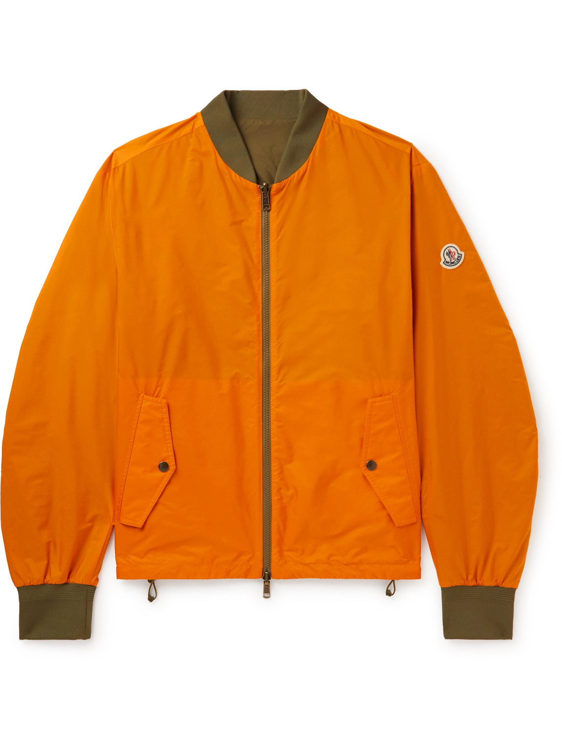 Shop Moncler Ouveze Logo-appliquéd Shell Bomber Jacket In Orange