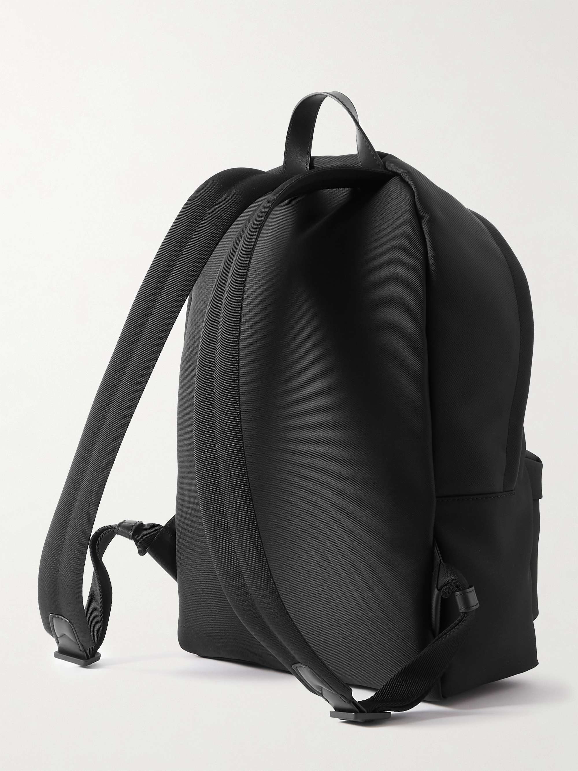 MONCLER Logo-Appliquéd Leather-Trimmed Shell Backpack for Men | MR PORTER