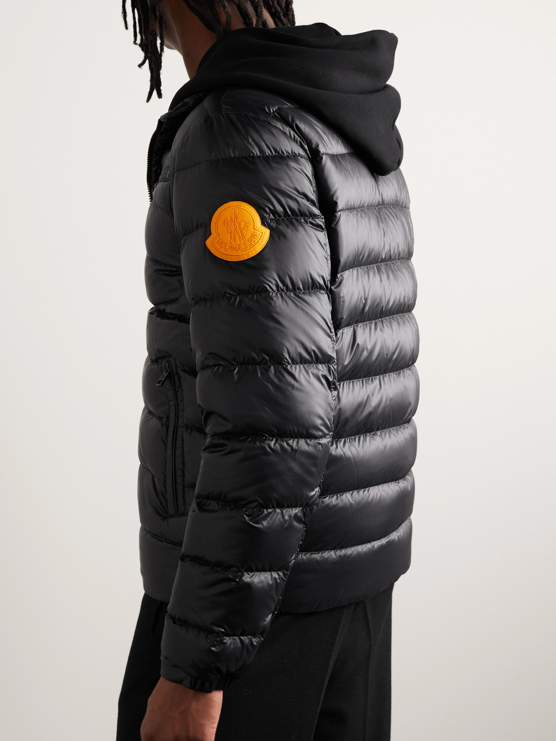 Shop Moncler Amalteas Logo-appliquéd Quilted Shell Down Jacket In Black