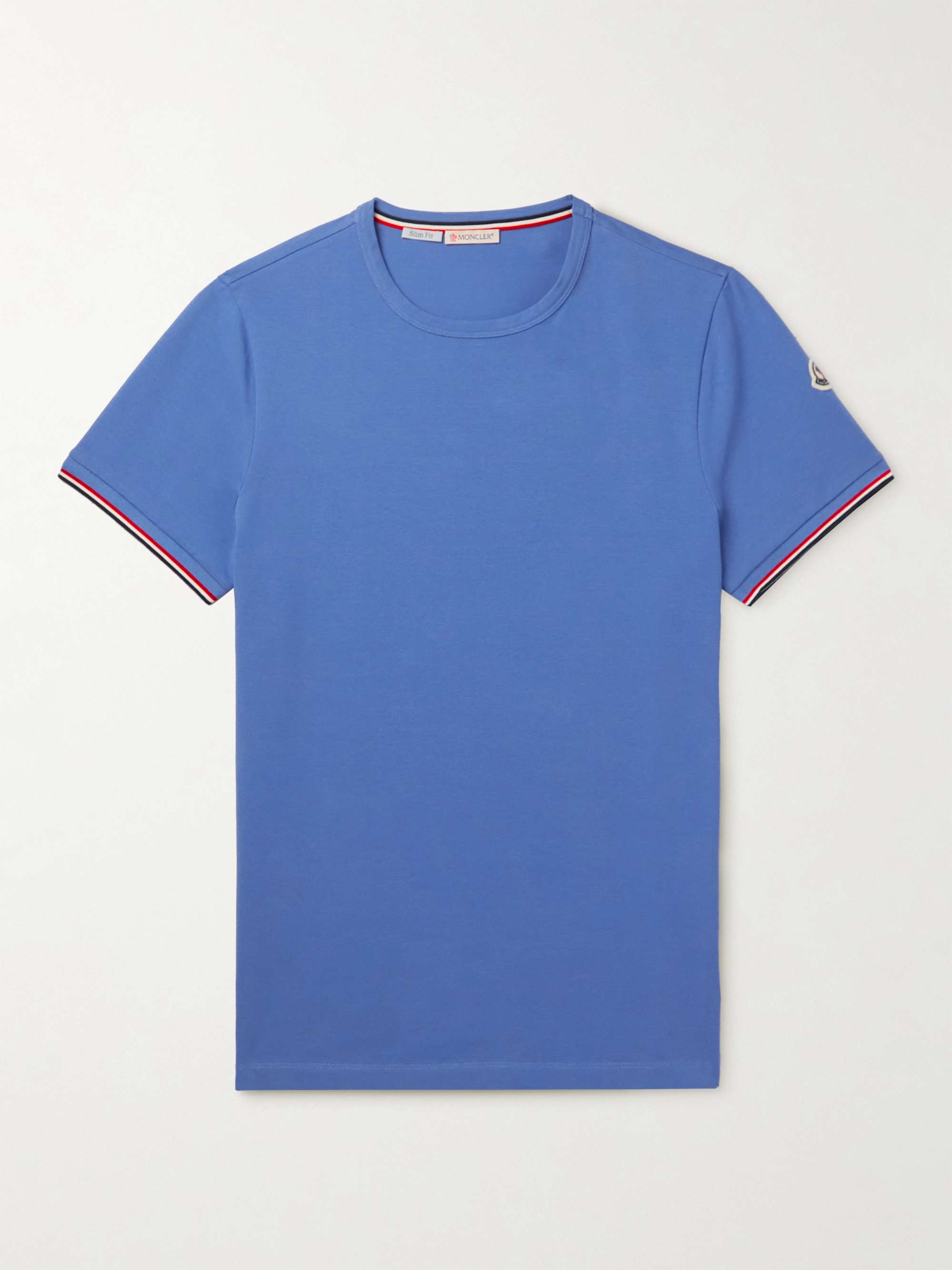 MONCLER Slim-Fit Logo-Appliqued Stretch-Cotton Jersey T-Shirt