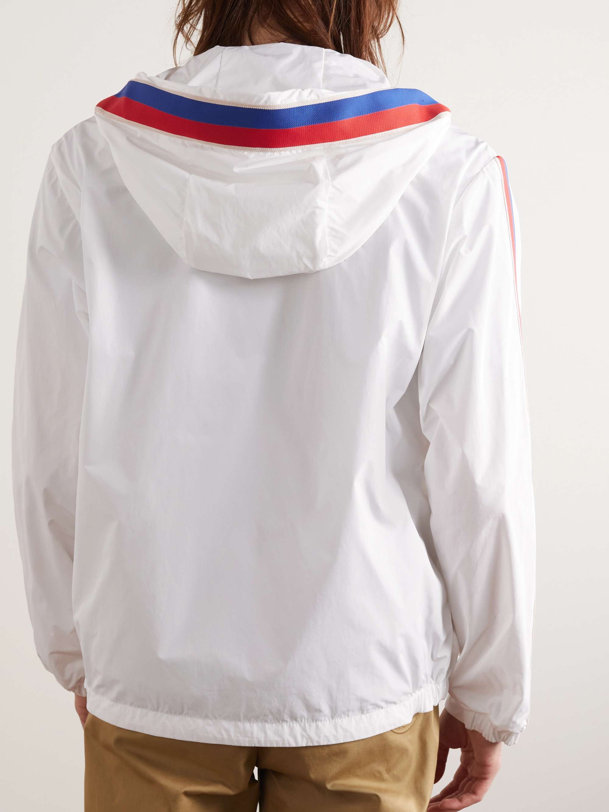 MONCLER Rukbat Logo-Appliquéd Webbing-Trimmed Shell Hooded Jacket