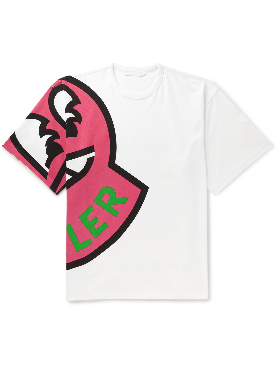 Moncler Logo-print Cotton-jersey T-shirt In White | ModeSens Moncler Logo-print Cotton-jersey T-shirt In White | ModeSens