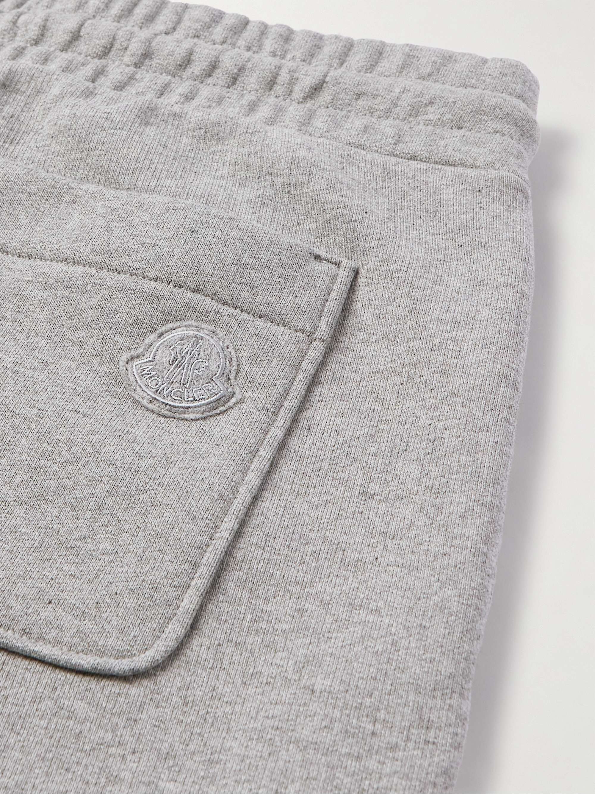 MONCLER Straight-Leg Logo-Print Cotton-Jersey Drawstring Shorts