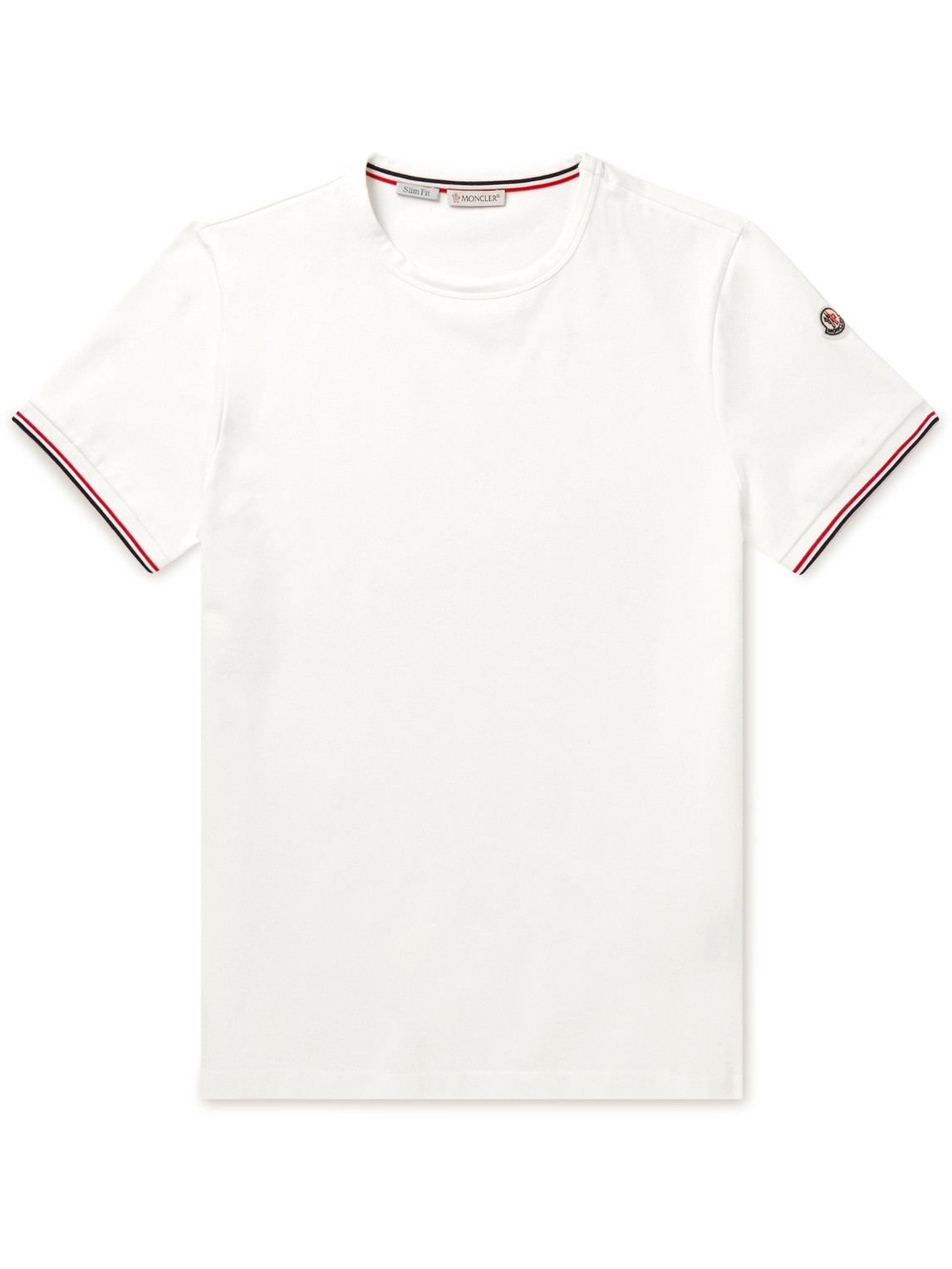 Moncler Stretch Cotton Jersey T-shirt In White