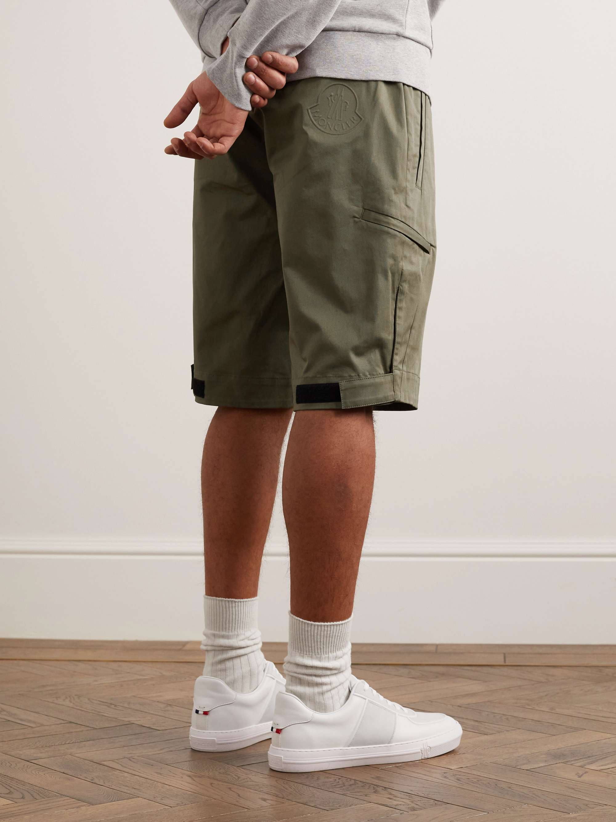 MONCLER Straight-Leg Cotton-Blend Gabardine Shorts