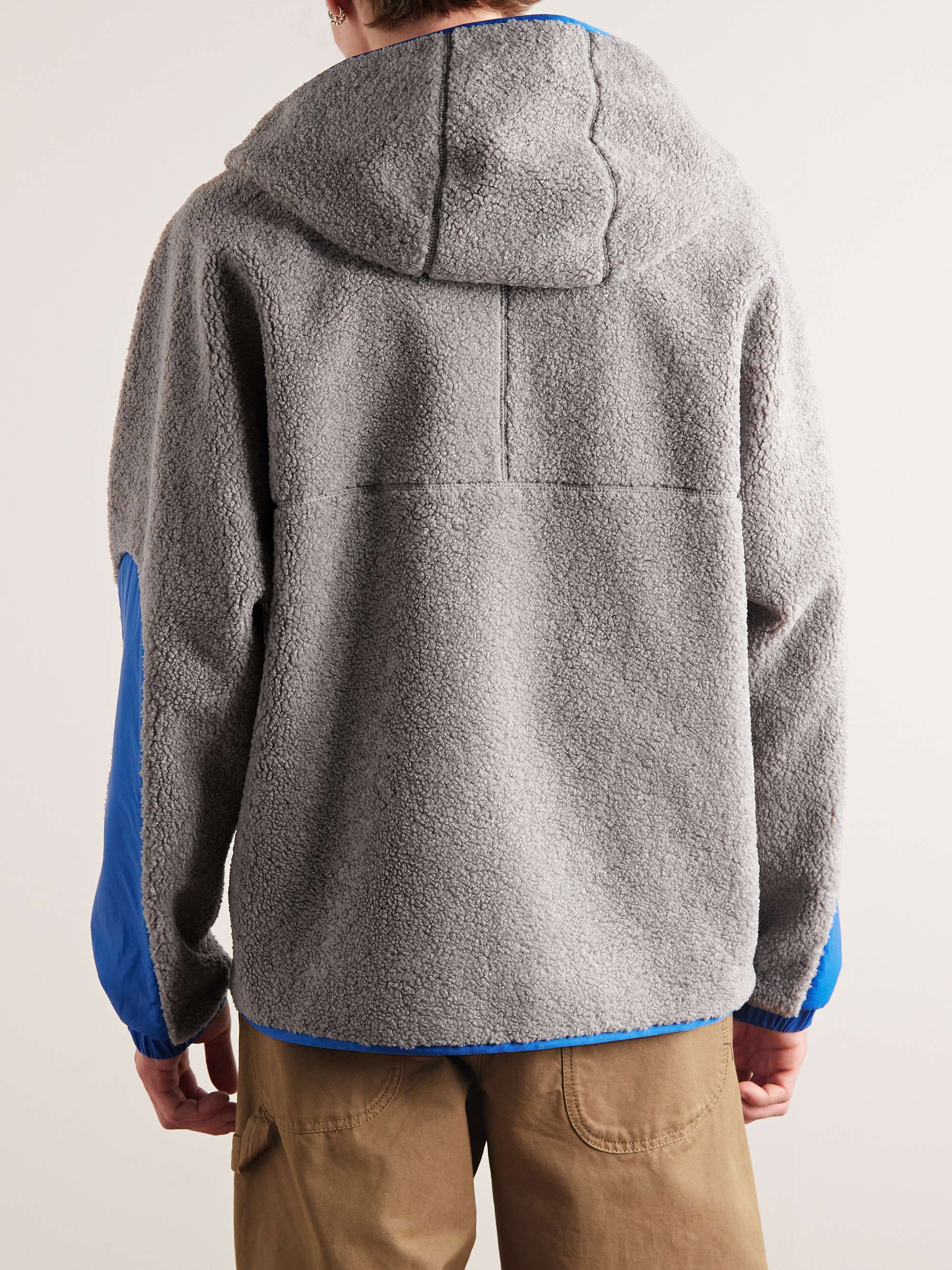 MONCLER Malrif Ripstop-Trimmed Fleece Hooded Jacket