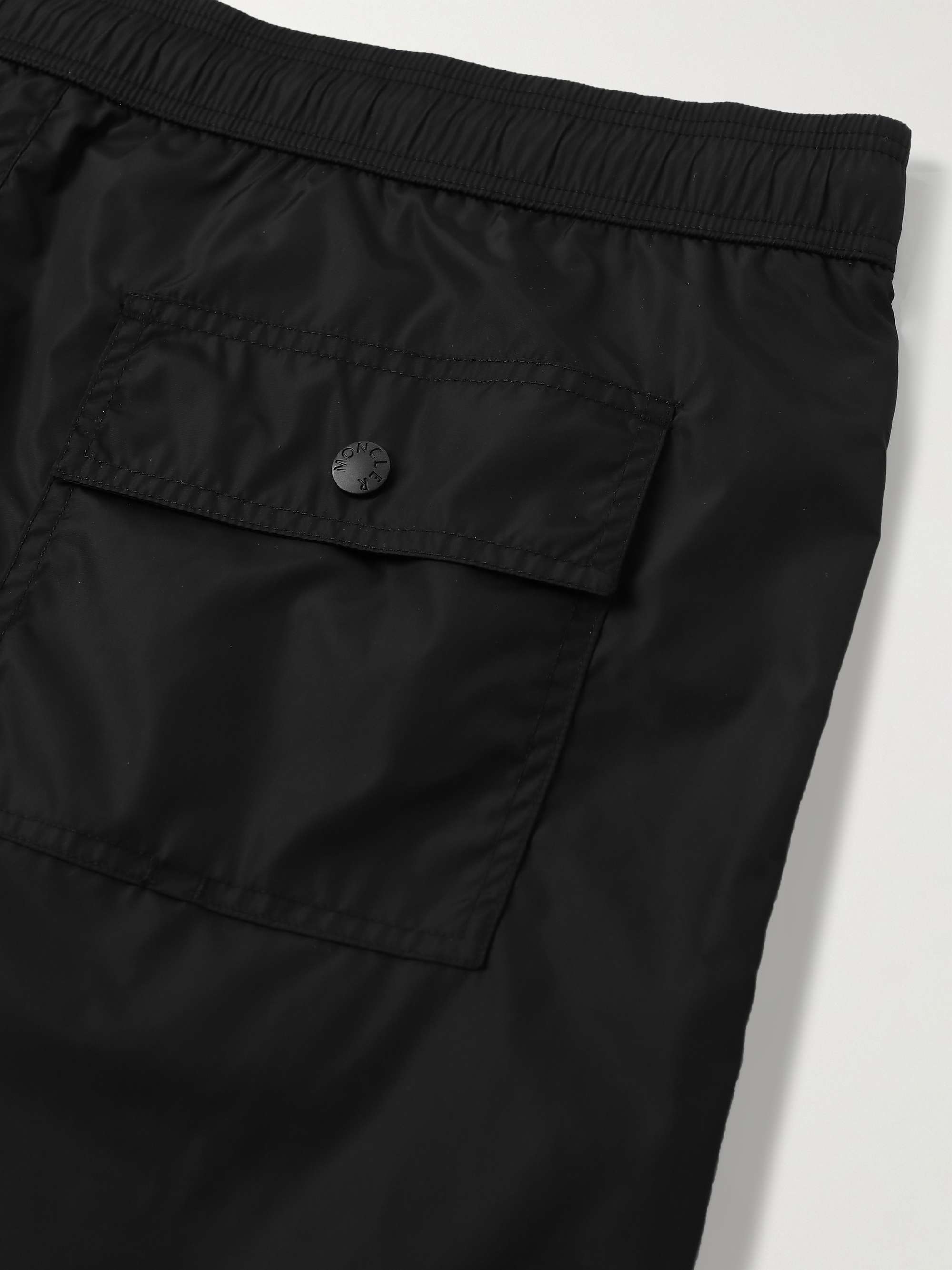 MONCLER Slim-Fit Mid-Length Logo-Appliquéd Swim Shorts