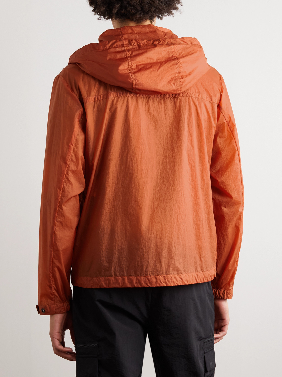Moncler Samakar Zip Front Hooded Jacket In Orange