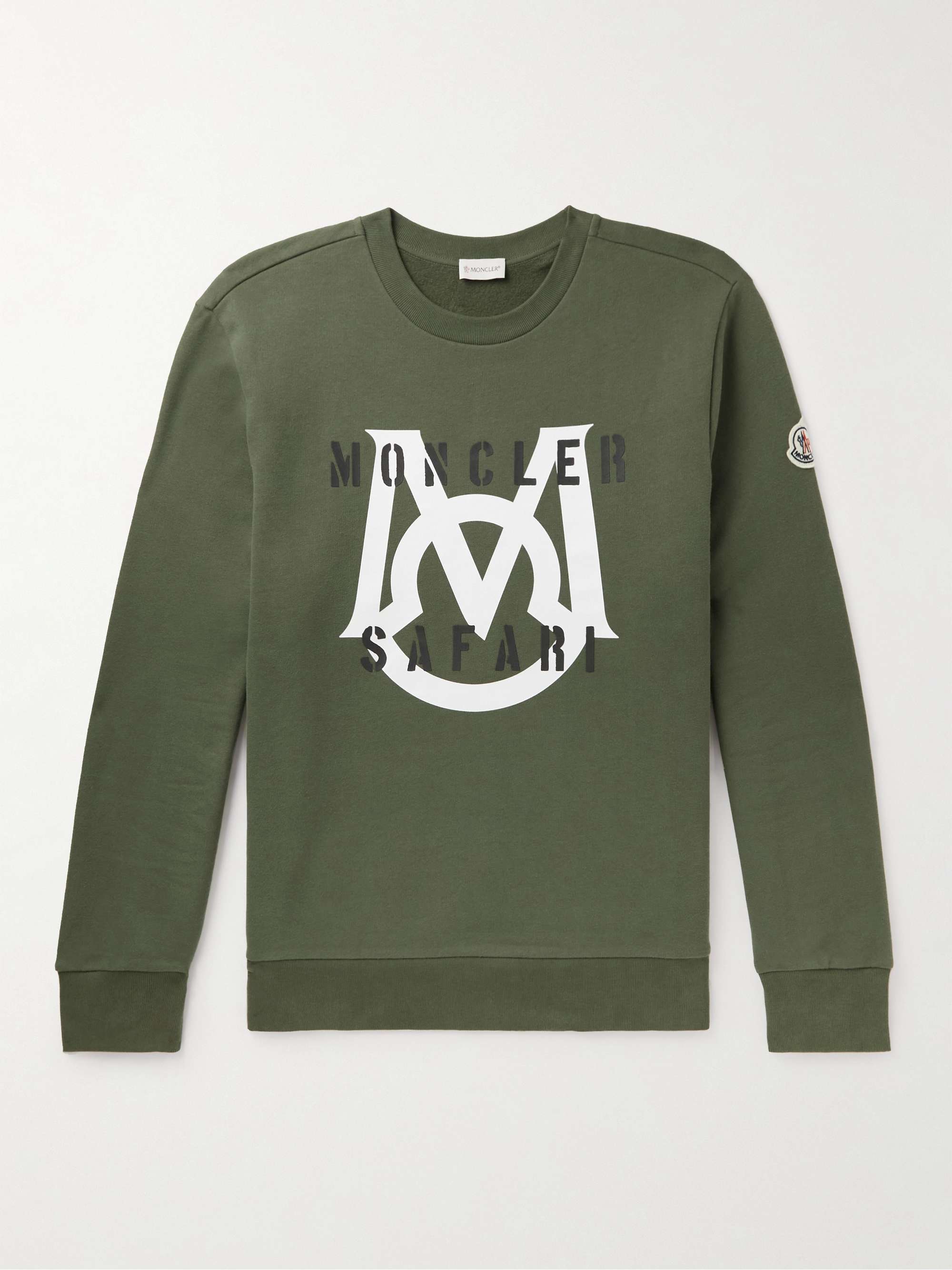 MONCLER Logo-Appliquéd Printed Cotton-Jersey Sweatshirt