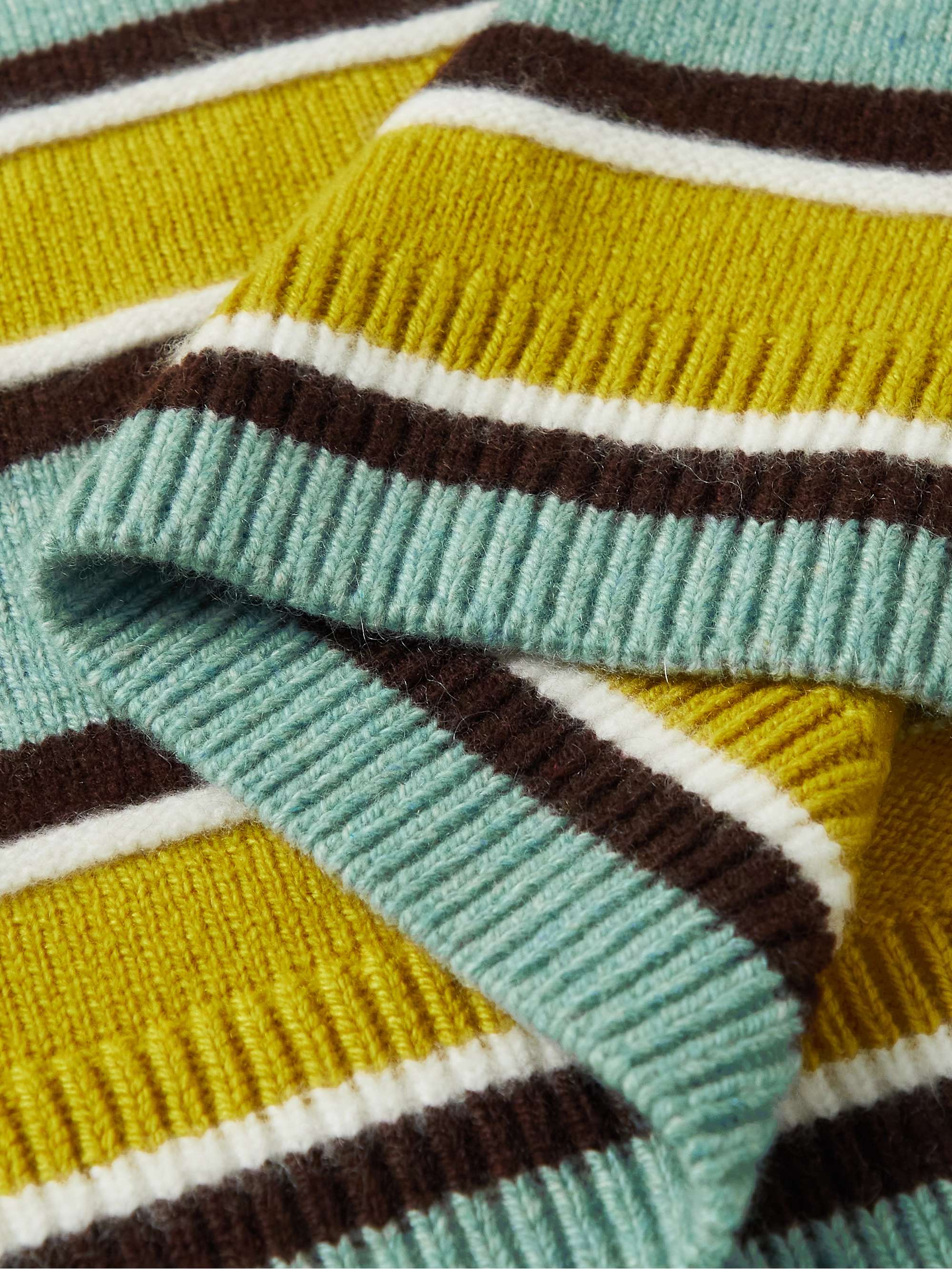 THE ELDER STATESMAN Striped Cashmere Shirt