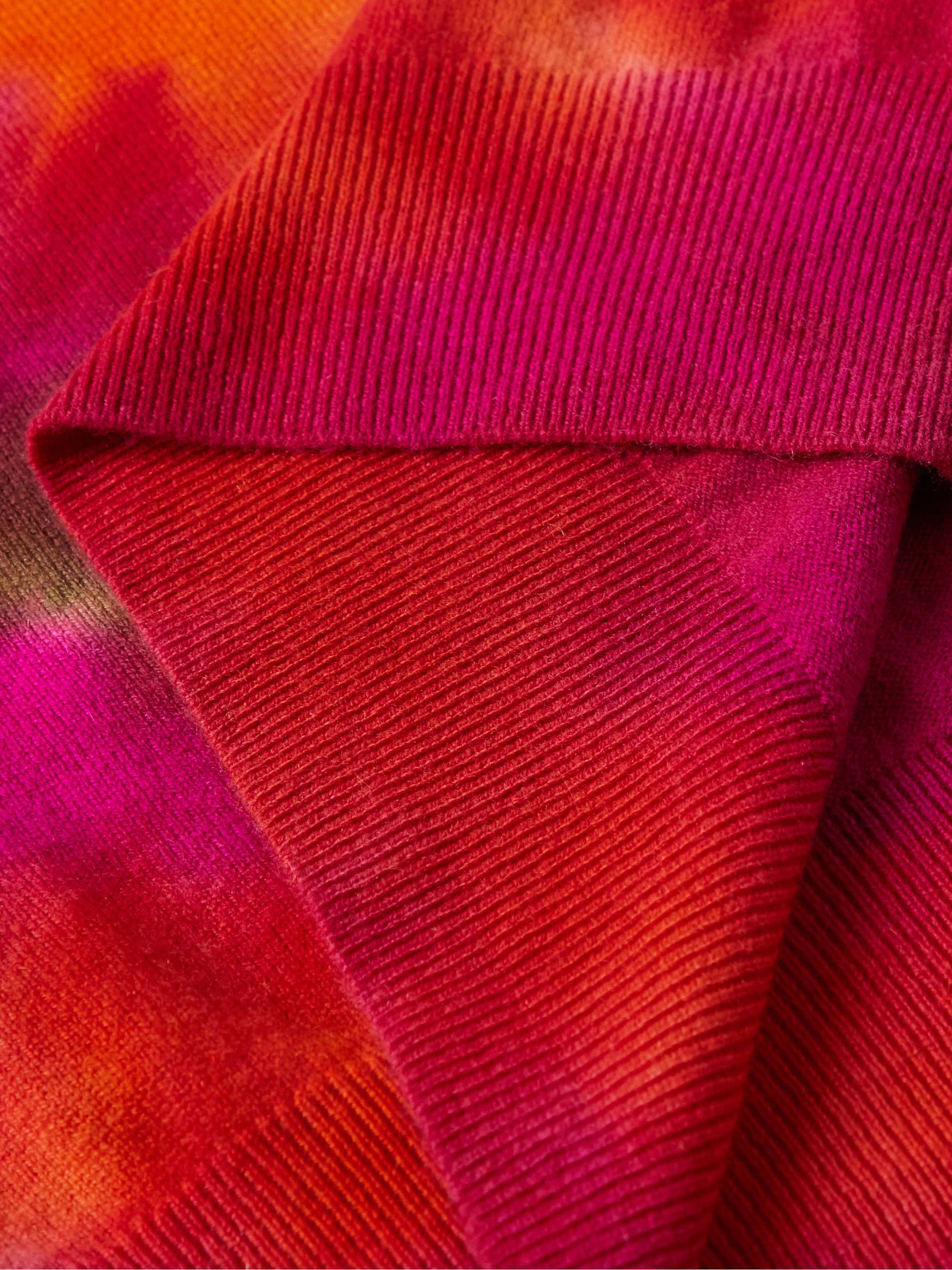 THE ELDER STATESMAN Tie-Dyed Merino Wool and Cashmere-Blend Sweater