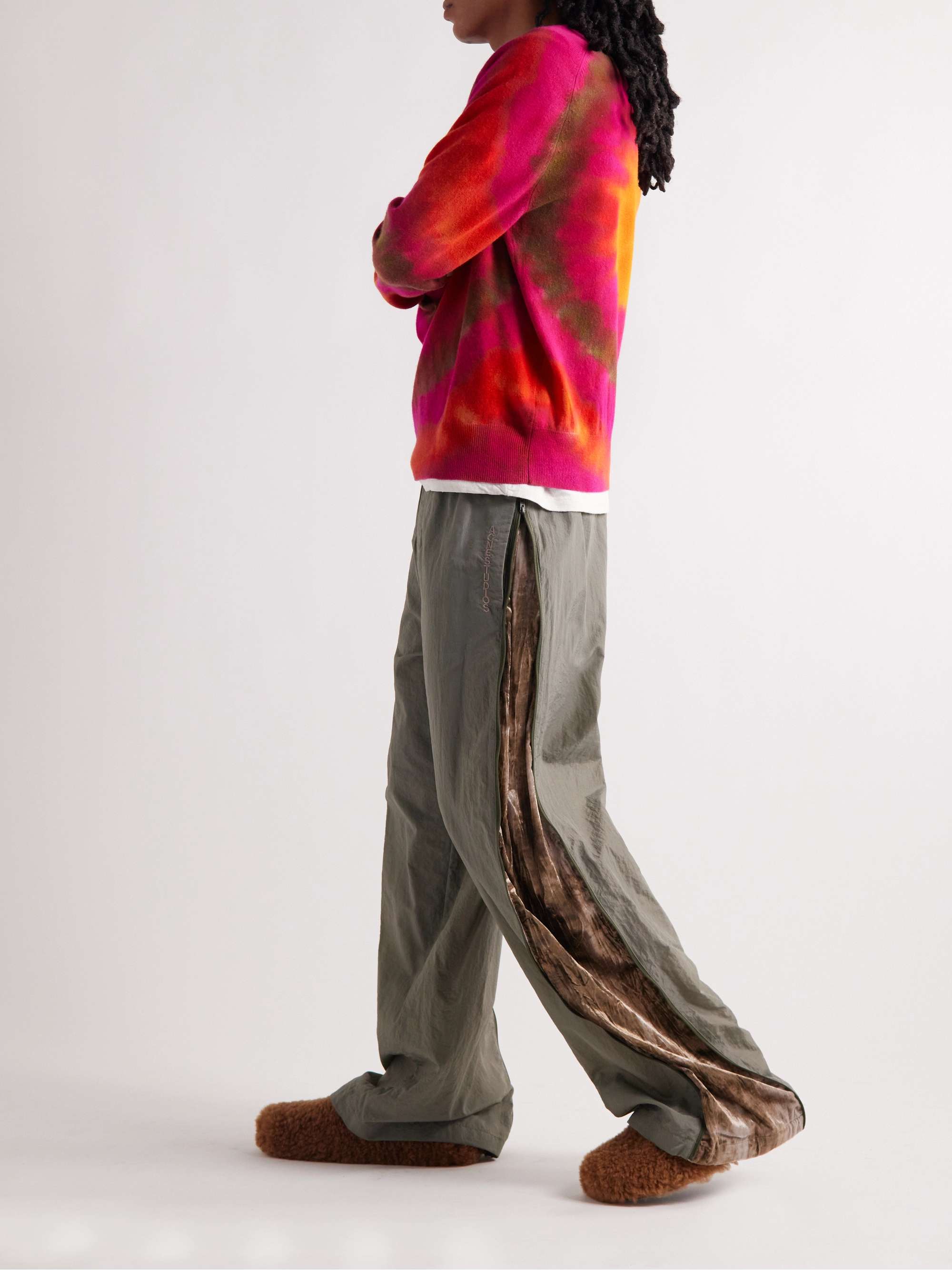 THE ELDER STATESMAN Tie-Dyed Merino Wool and Cashmere-Blend Sweater