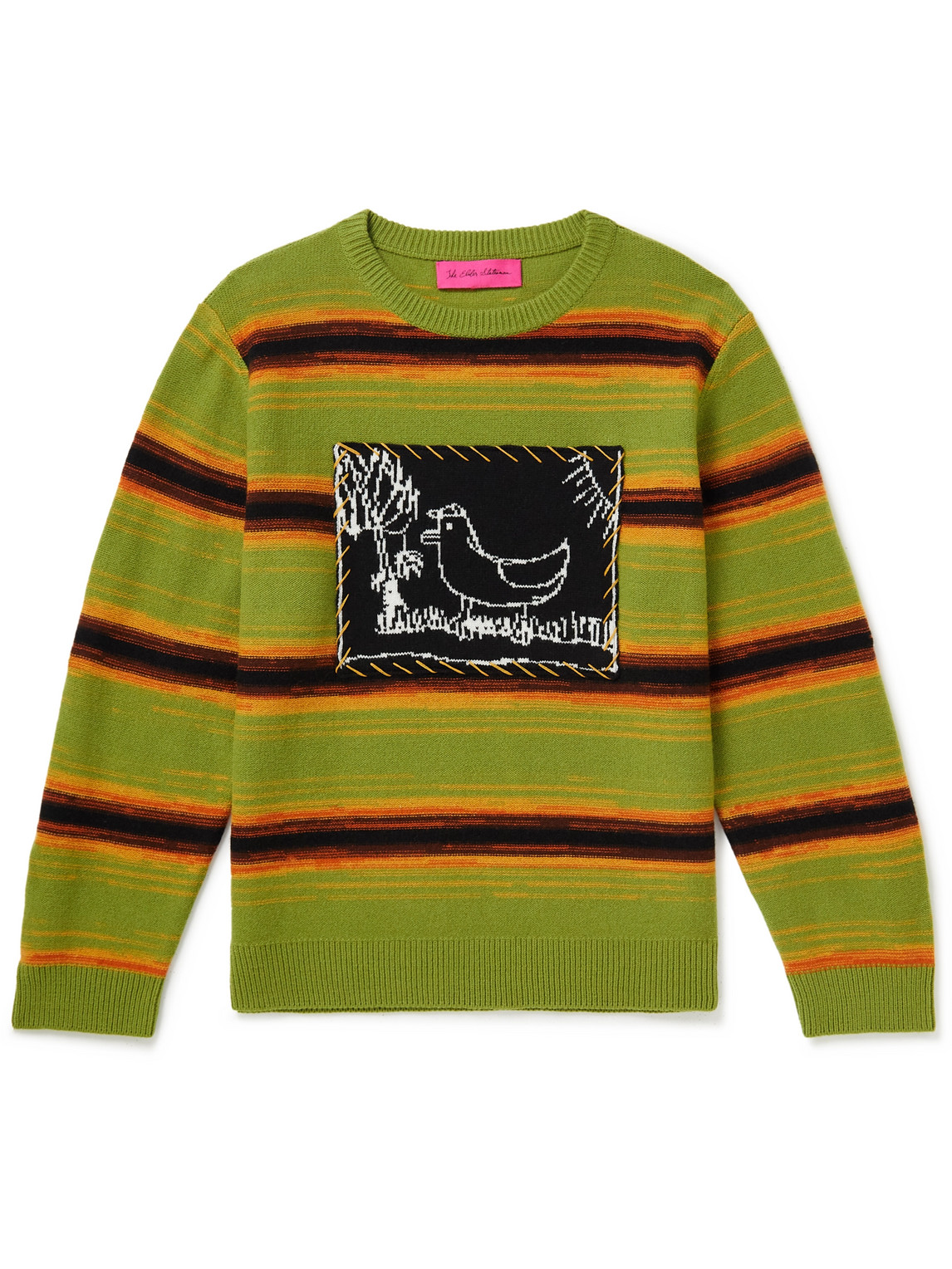 Inner City Arts Striped Merino Wool and Cashmere-Blend Sweater
