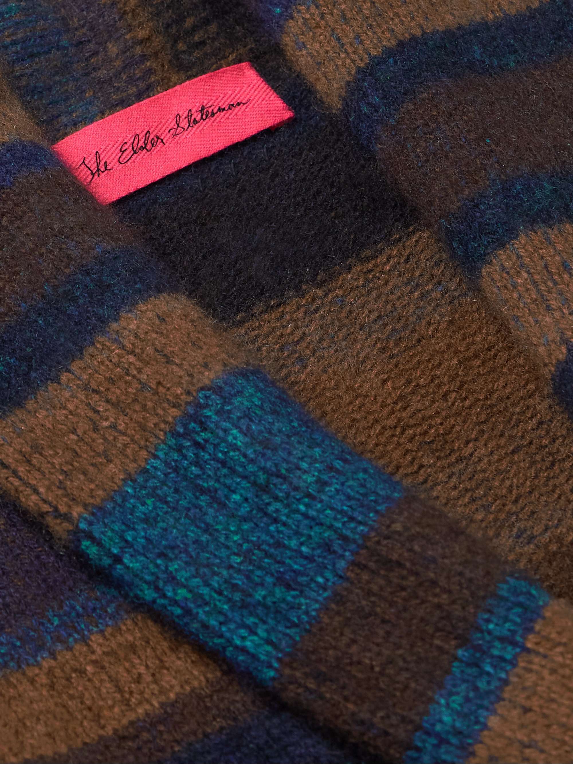 THE ELDER STATESMAN Striped Cashmere Cardigan