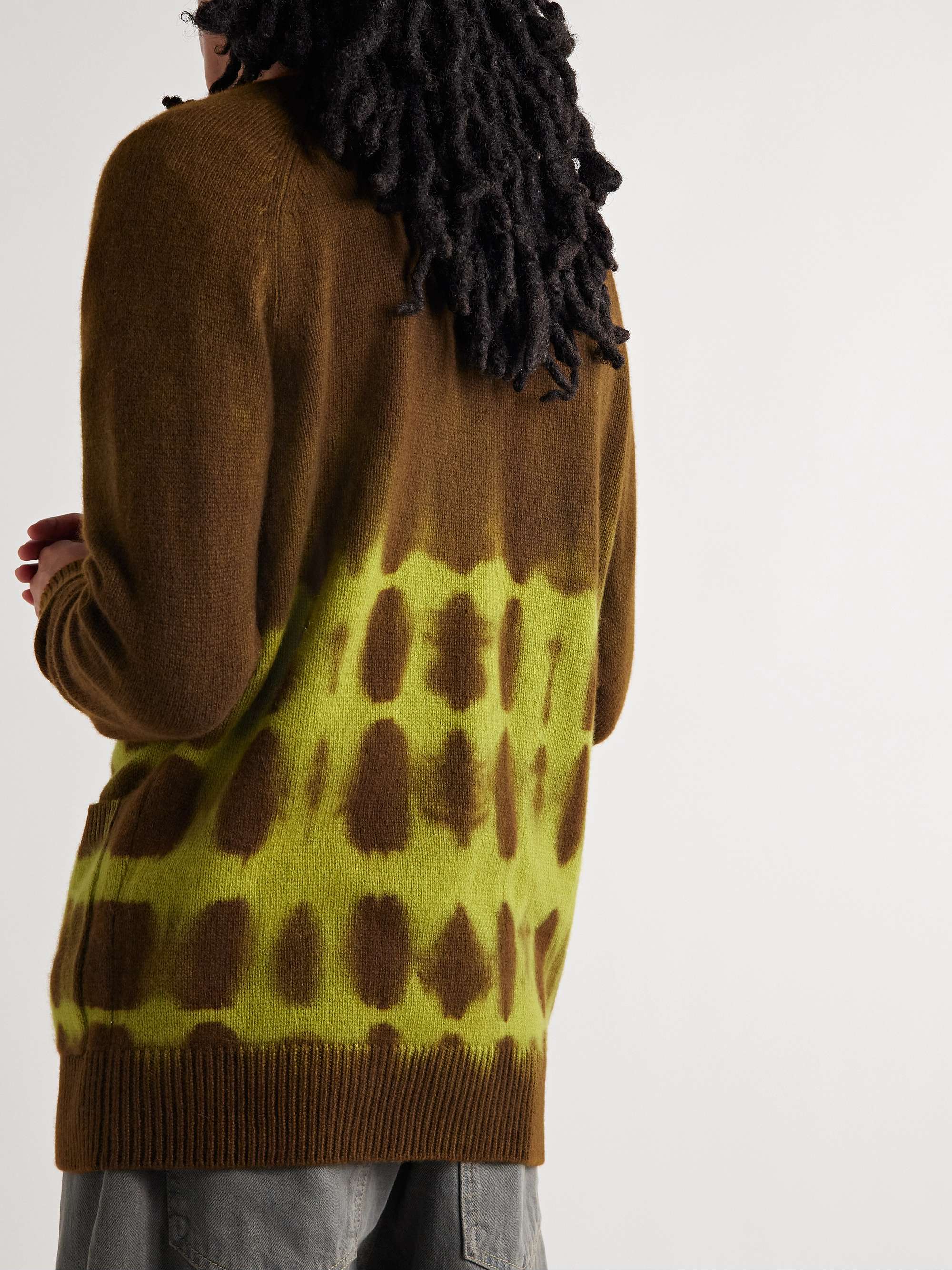 THE ELDER STATESMAN Vision Tie-Dyed Cashmere Cardigan