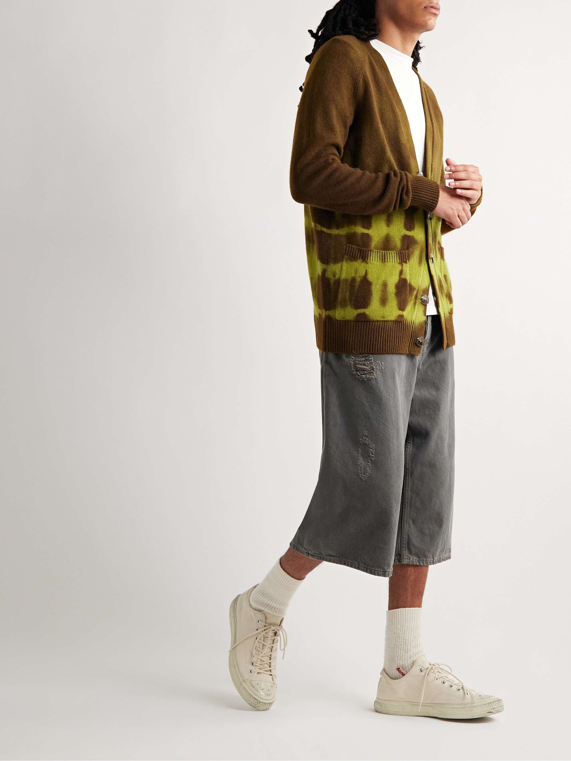 THE ELDER STATESMAN Vision Tie-Dyed Cashmere Cardigan