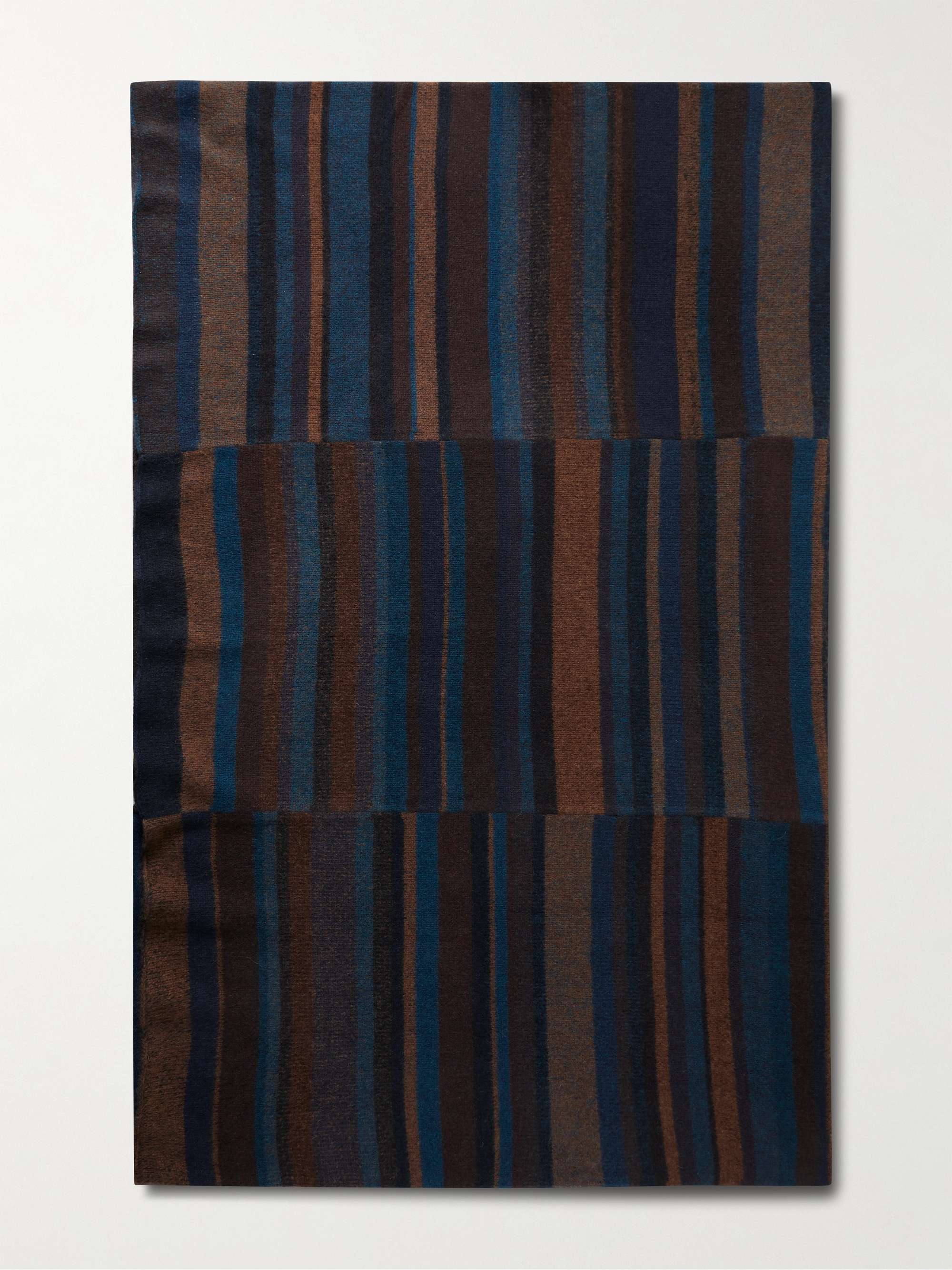 THE ELDER STATESMAN Striped Cashmere Blanket
