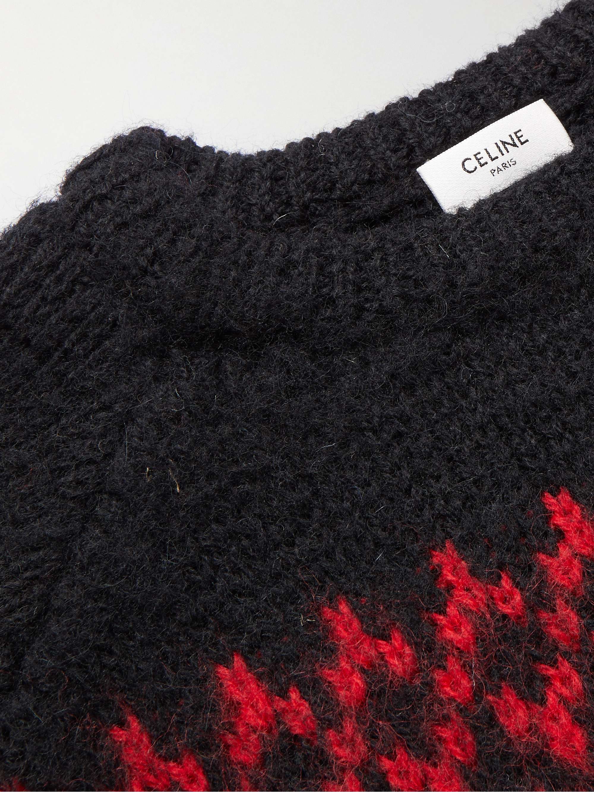 CELINE HOMME Fair Isle Wool Sweater