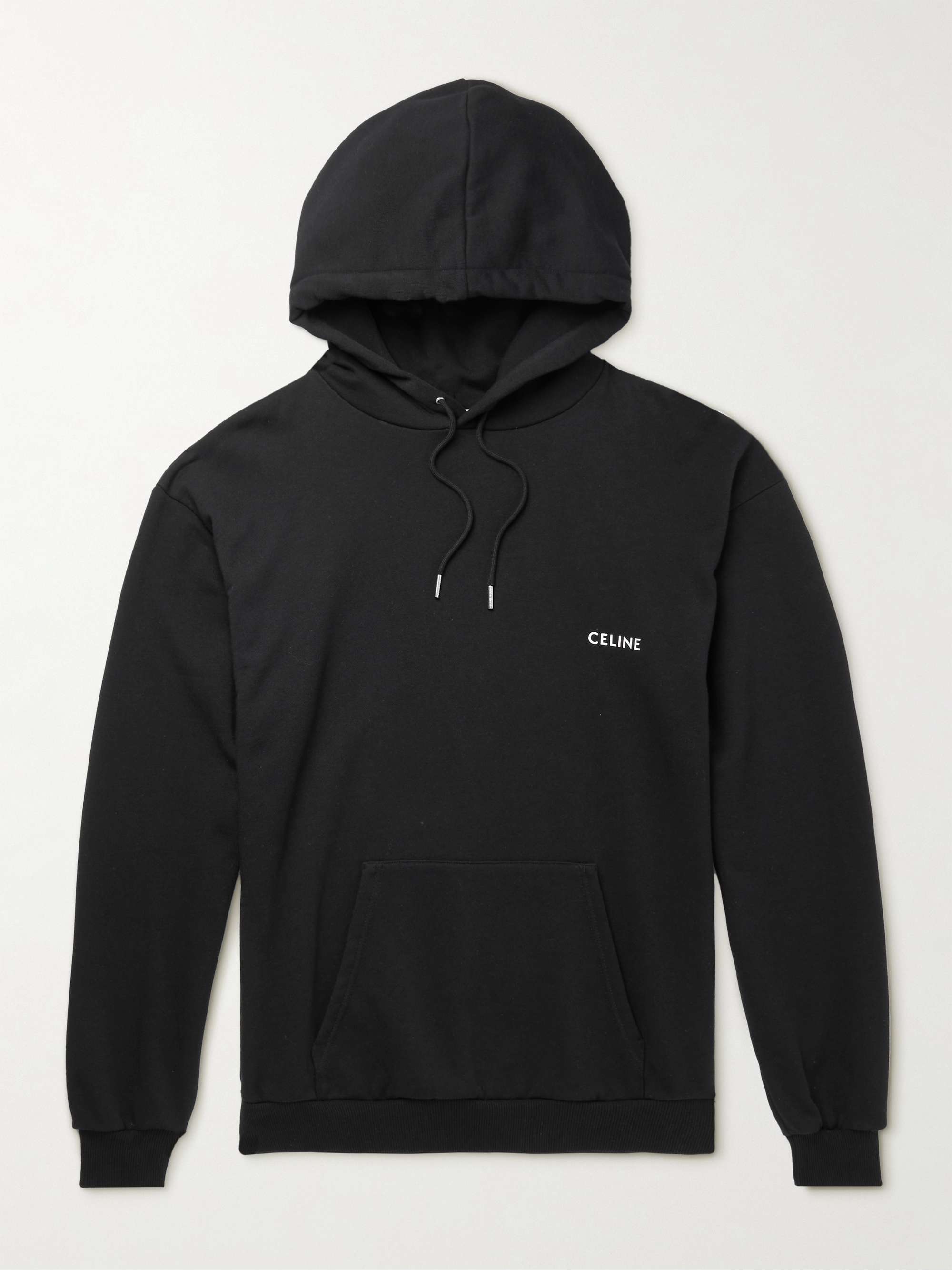 Logo-Print Stretch-Cotton Jersey Hoodie