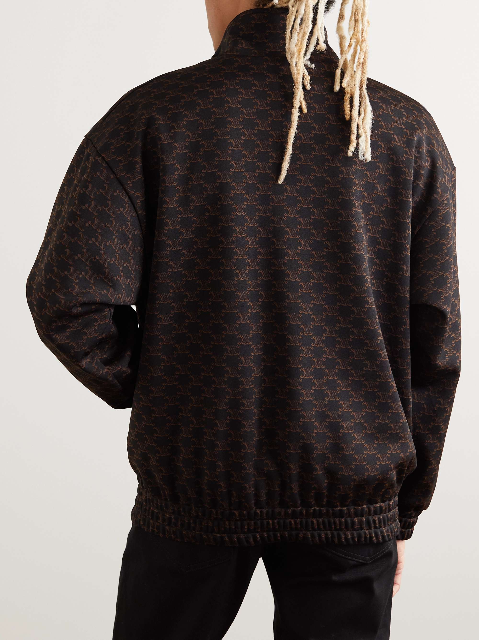 CELINE HOMME Triomphe Logo-Print Tech-Jersey Track Jacket