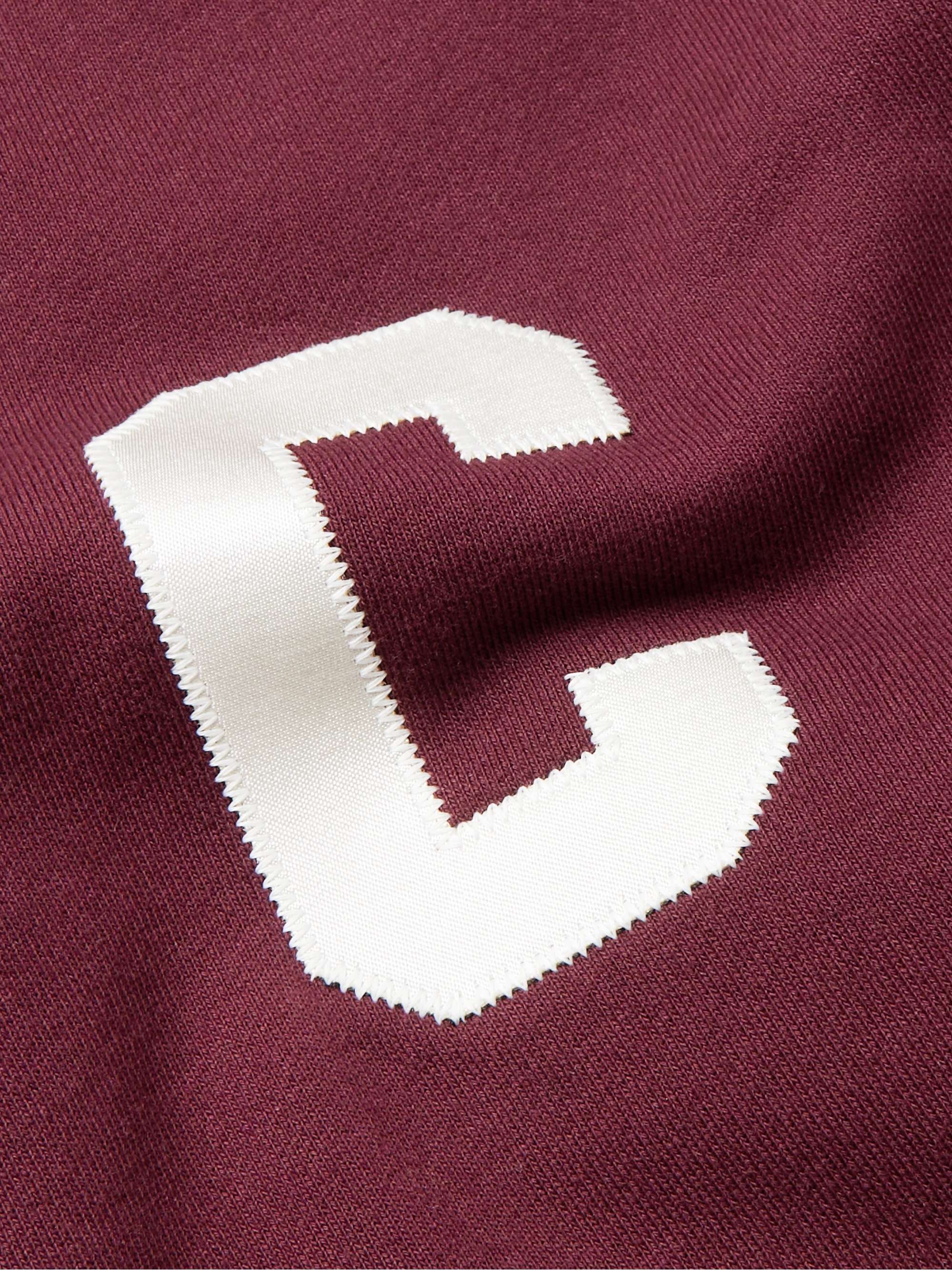 CELINE HOMME Logo-Appliquéd Cotton-Jersey Varsity Jacket