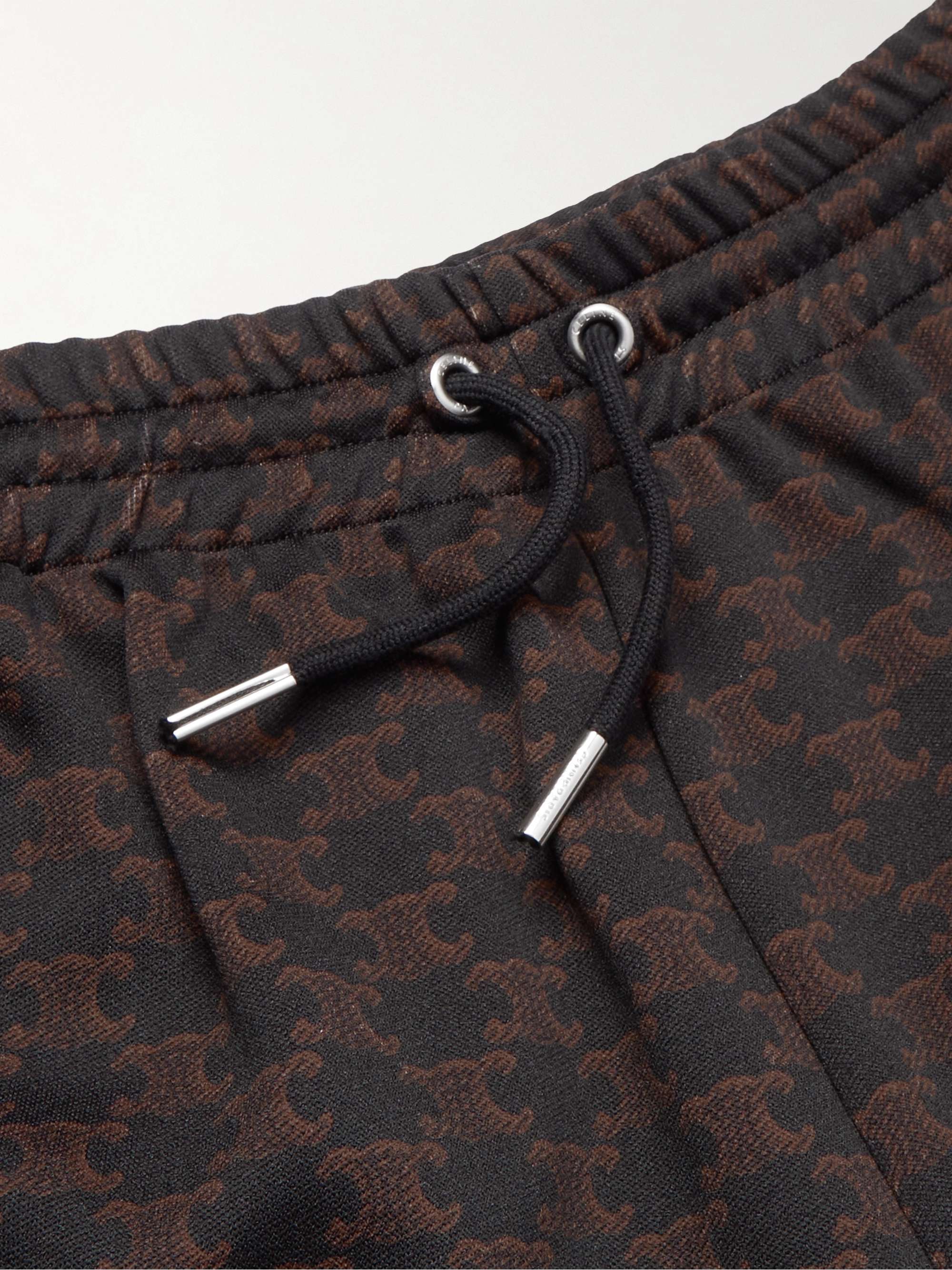 CELINE HOMME Logo-Print Jersey Track Pants