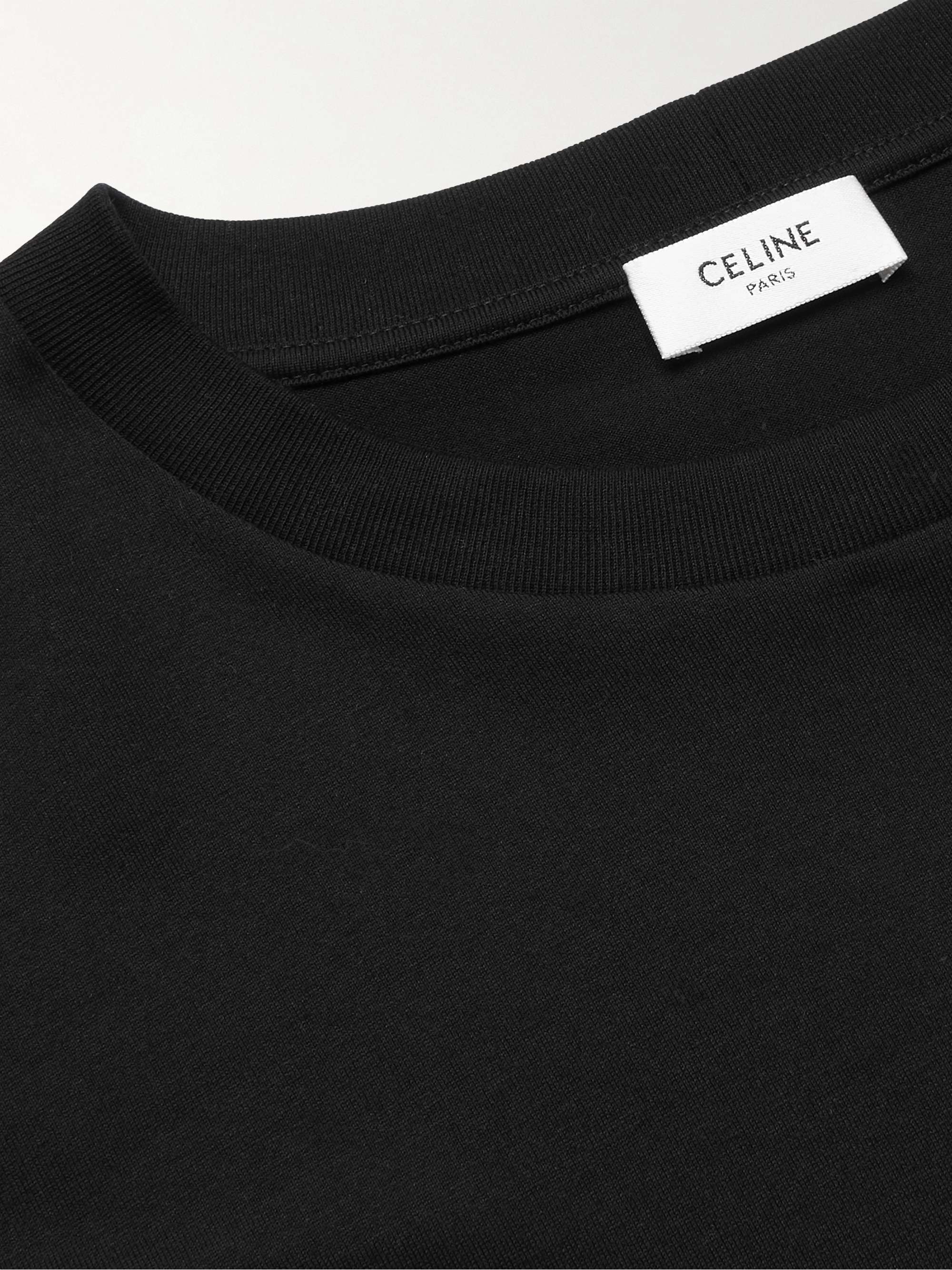 CELINE HOMME Logo-Print Cotton-Jersey T-Shirt