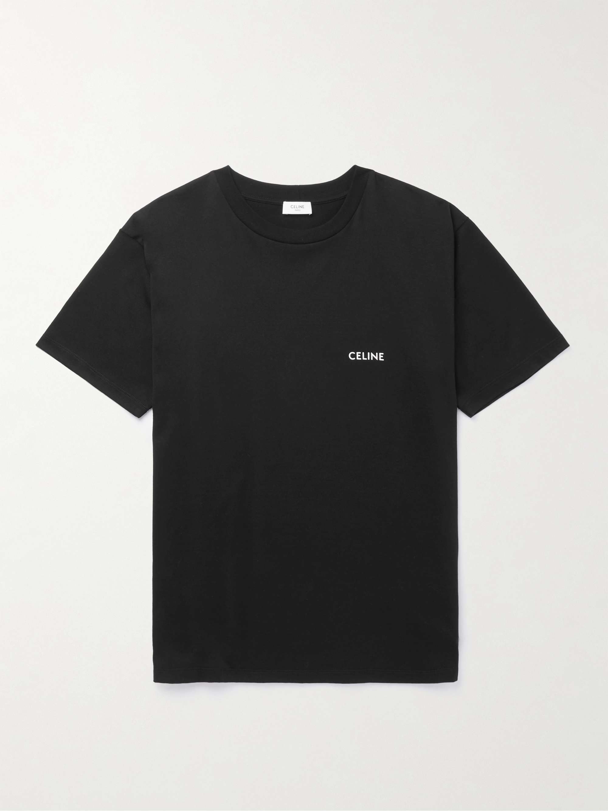 CELINE HOMME Logo-Print Cotton-Jersey T-Shirt