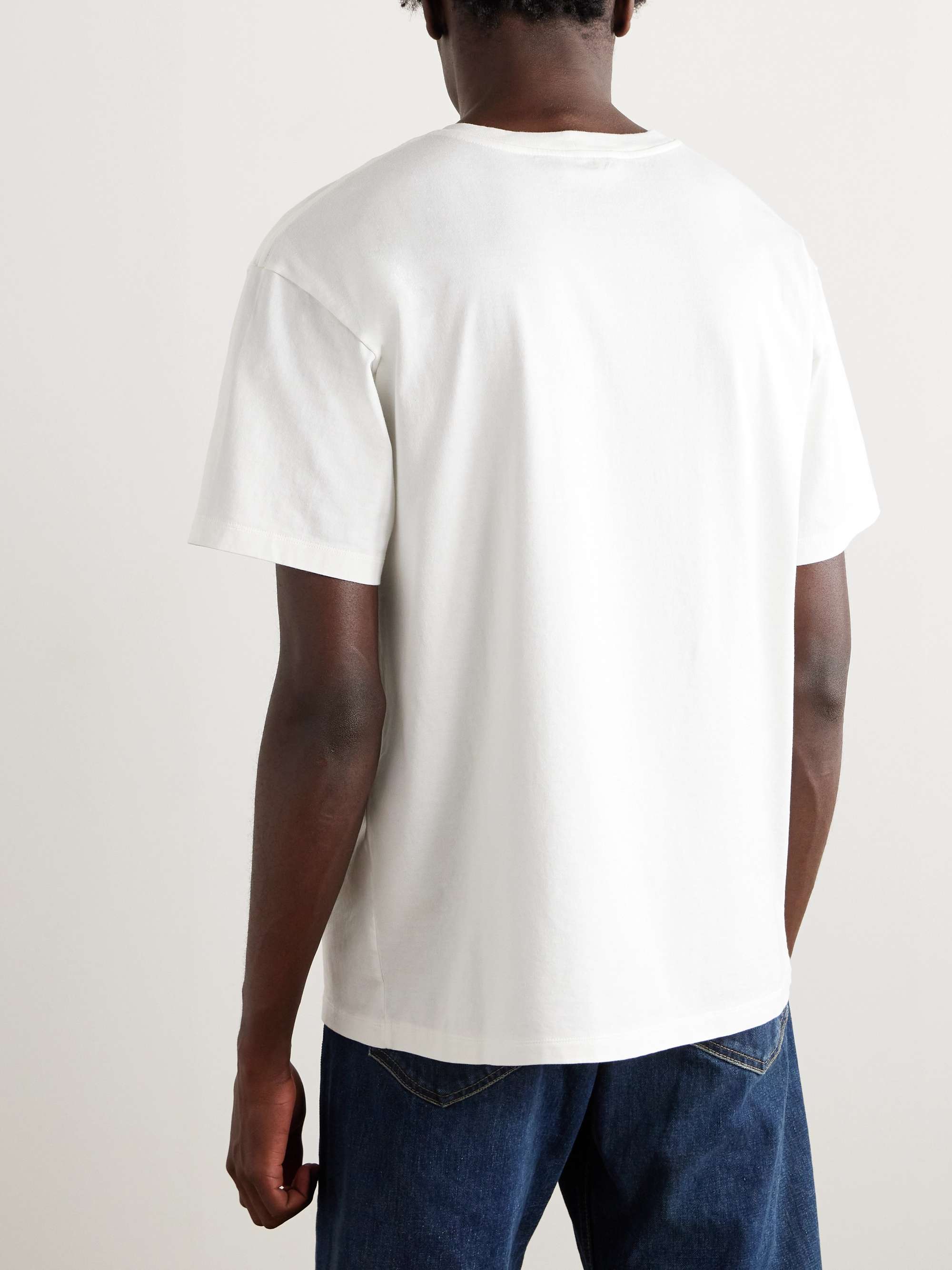 CELINE HOMME Logo-Embroidered Cotton-Jersey T-Shirt