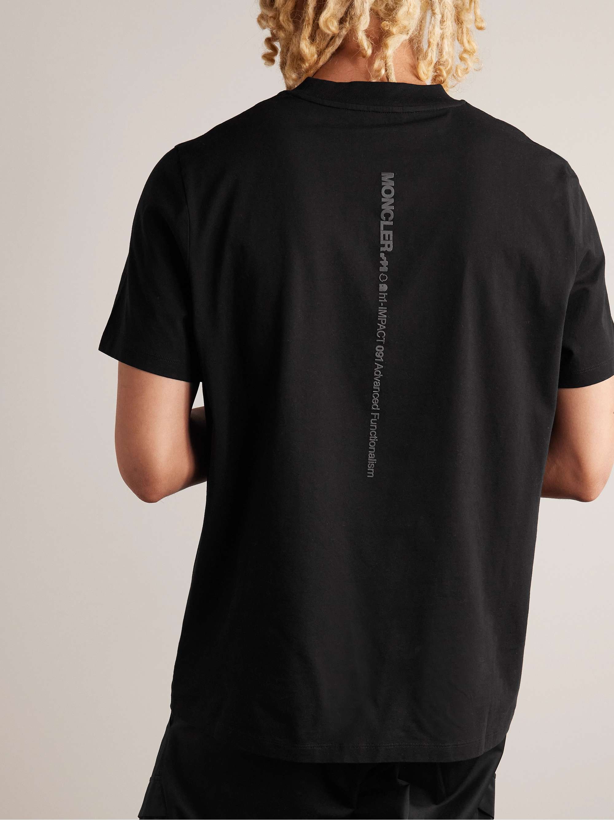 MONCLER Logo-Appliquéd Printed Cotton-Jersey T-Shirt