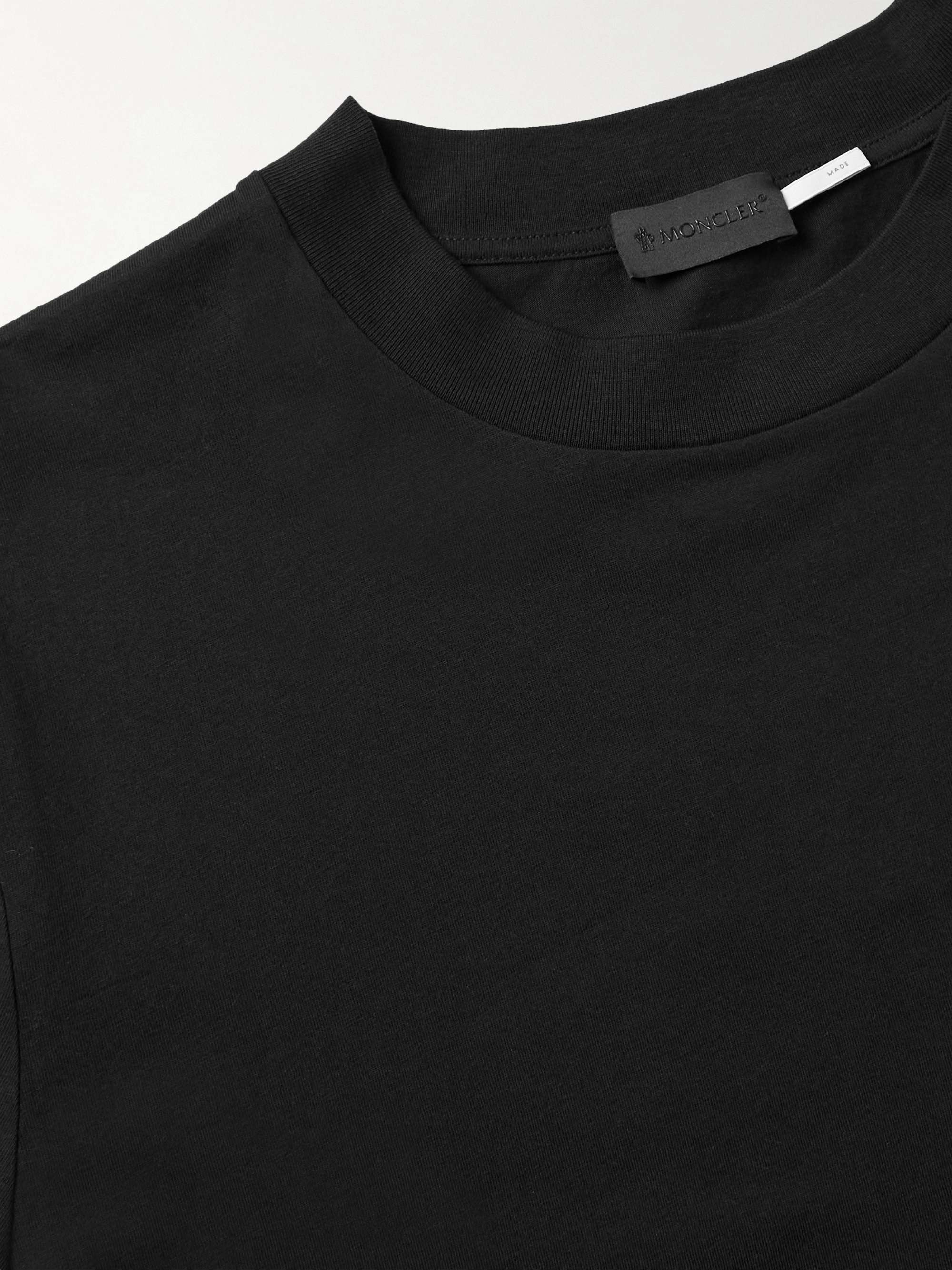 MONCLER Logo-Appliquéd Printed Cotton-Jersey T-Shirt