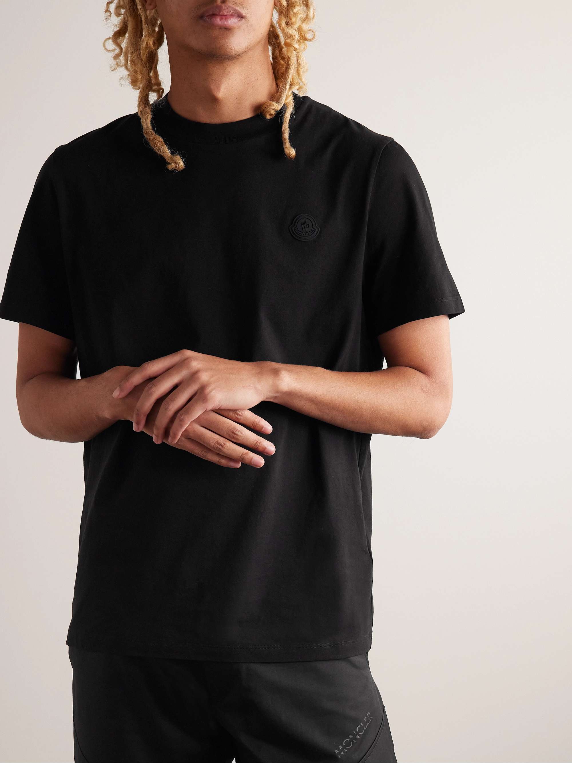 MONCLER Logo-Appliquéd Printed Cotton-Jersey T-Shirt