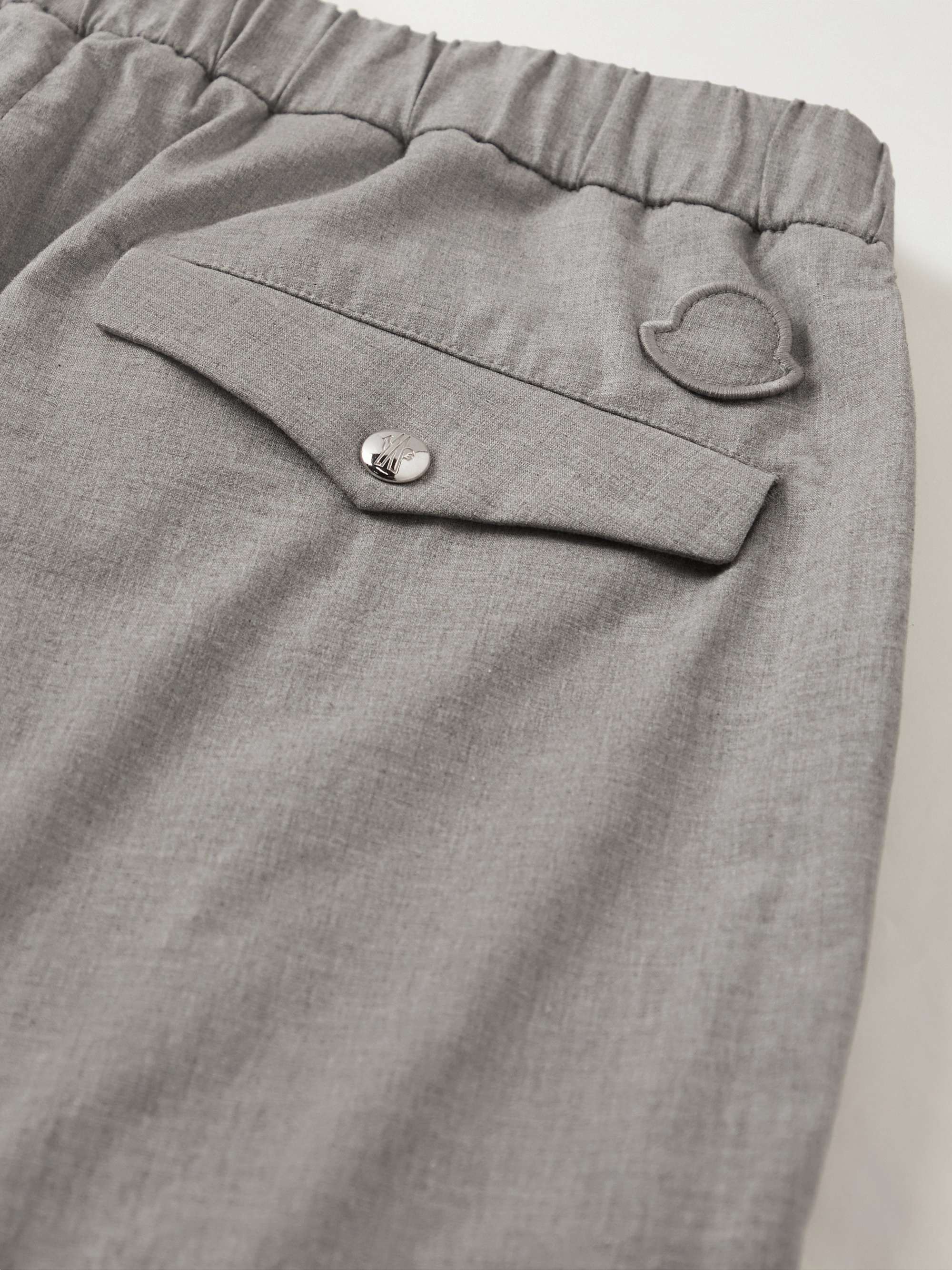 MONCLER Tapered Stretch-Cotton Trousers
