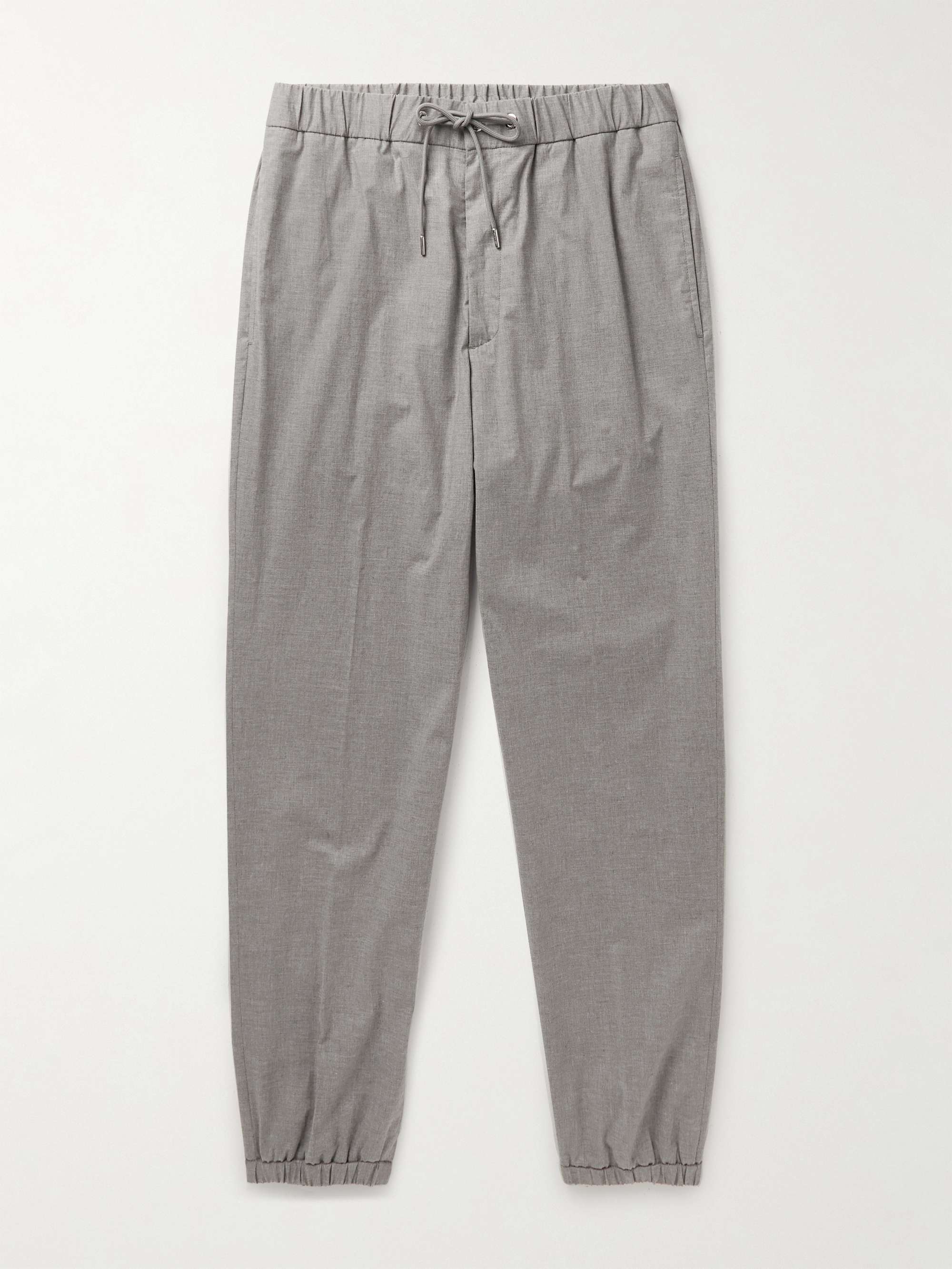 MONCLER Tapered Stretch-Cotton Trousers | MR PORTER